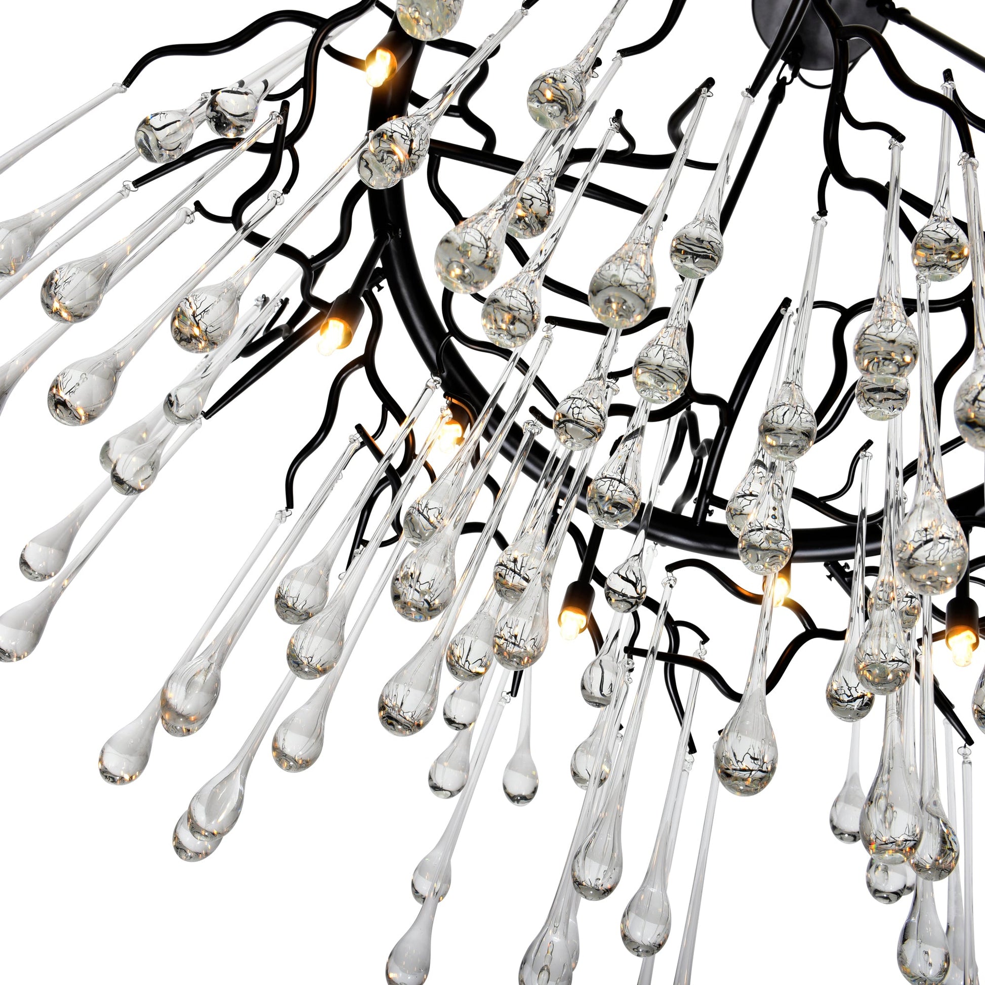 Anita 12 Light Black Chandelier - CWI Lighting