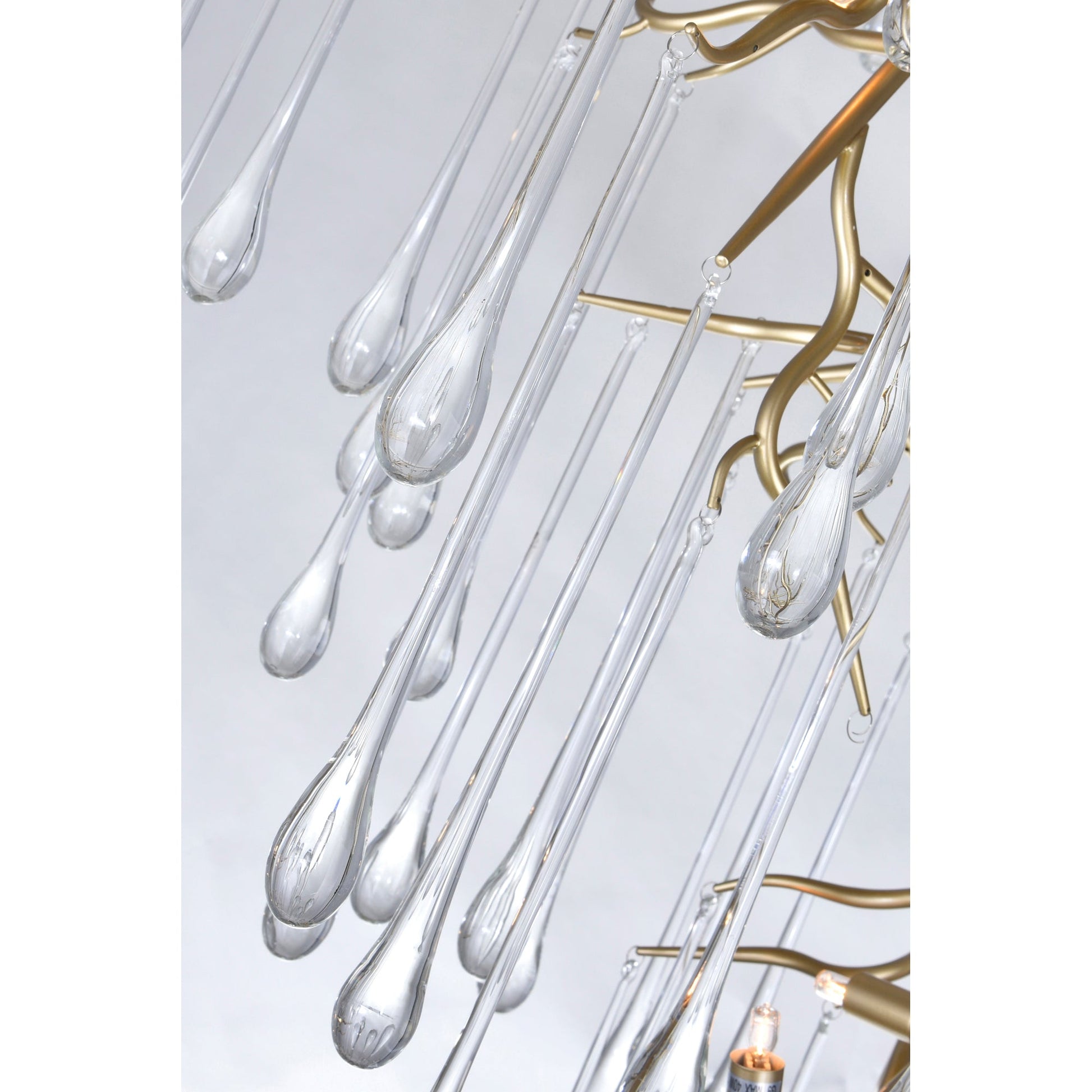 Anita 12 Light Gold Leaf Chandelier - CWI Lighting