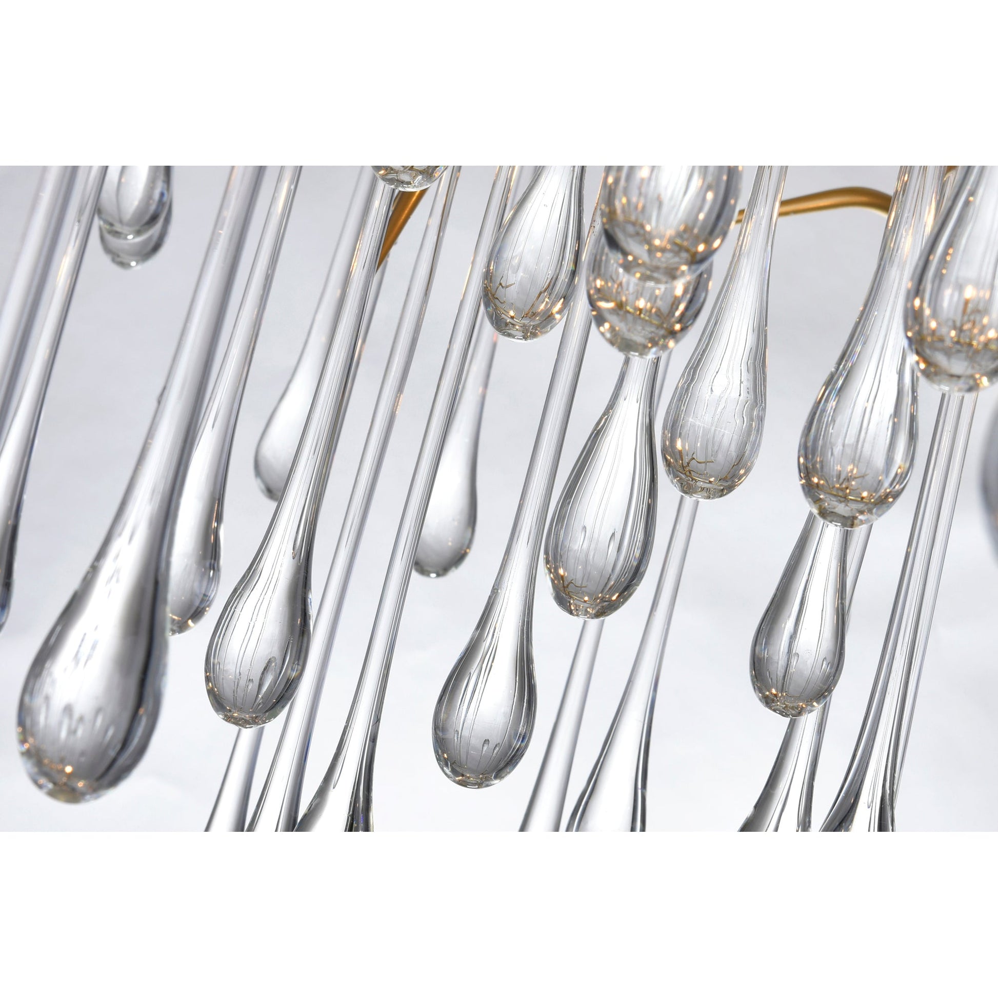 Anita 12 Light Gold Leaf Chandelier - CWI Lighting