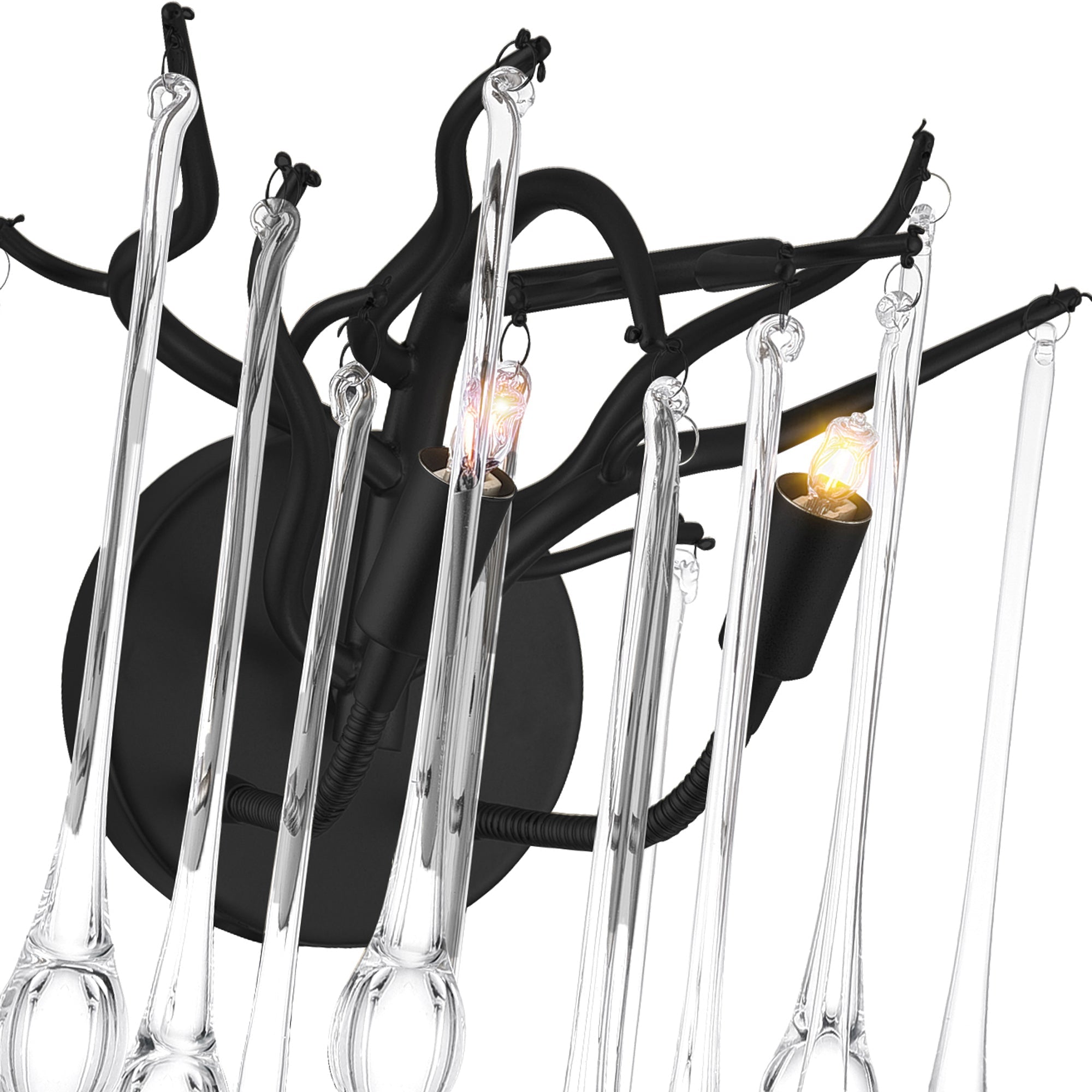 Anita 2 Light Black Wall Sconce - CWI Lighting