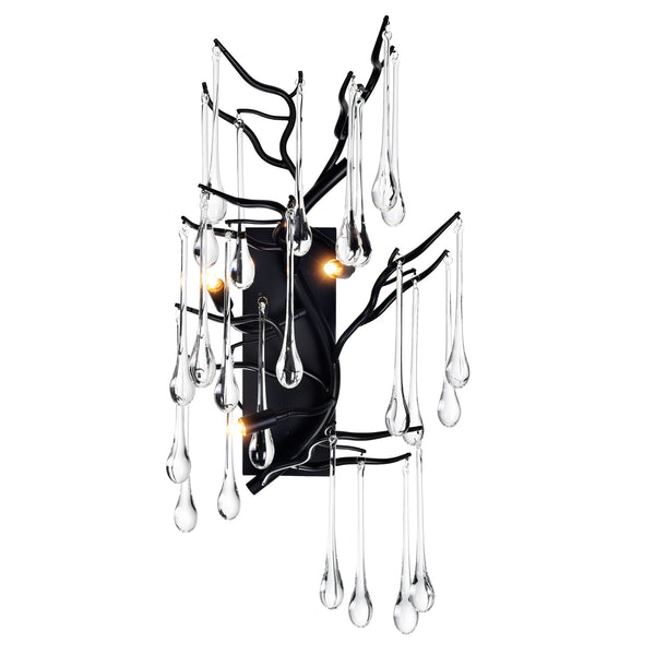 Anita 3 Light Black Wall Sconce - CWI Lighting