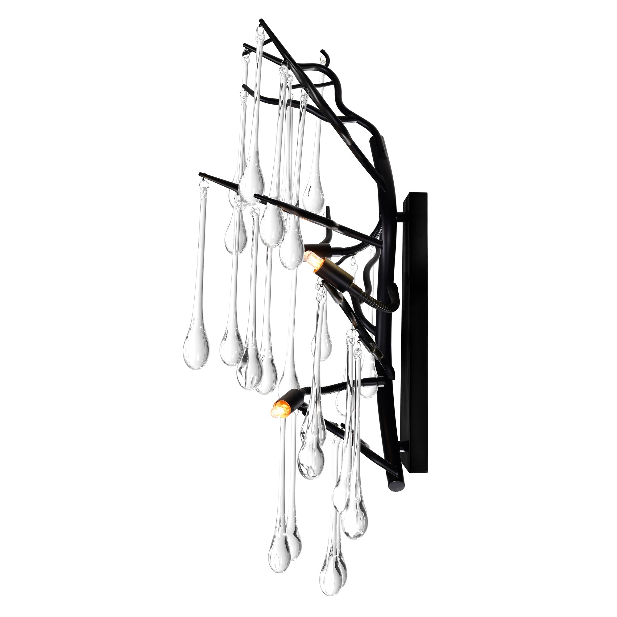 Anita 3 Light Black Wall Sconce - CWI Lighting