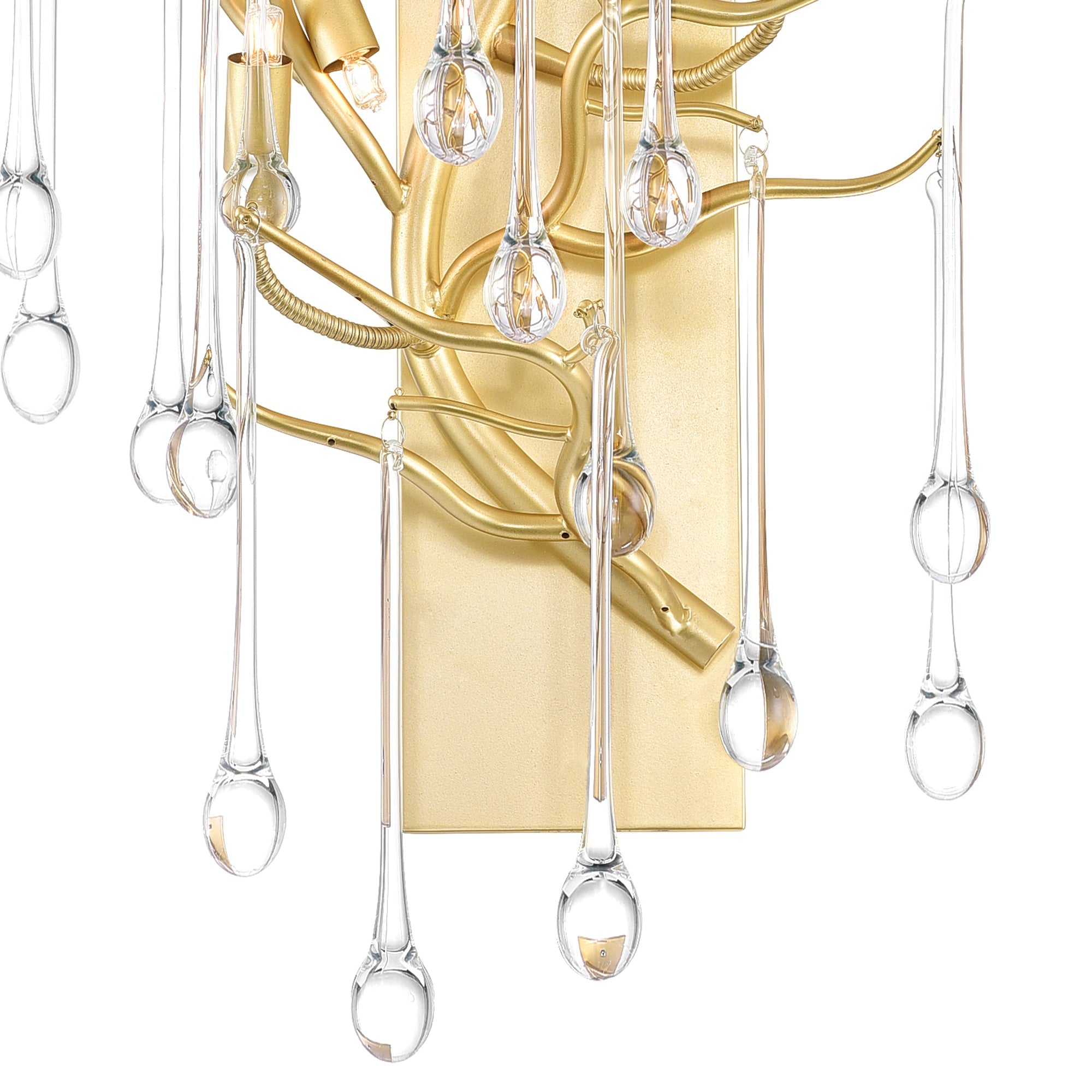 Anita 3 Light Gold Leaf Wall Sconce - CWI Lighting