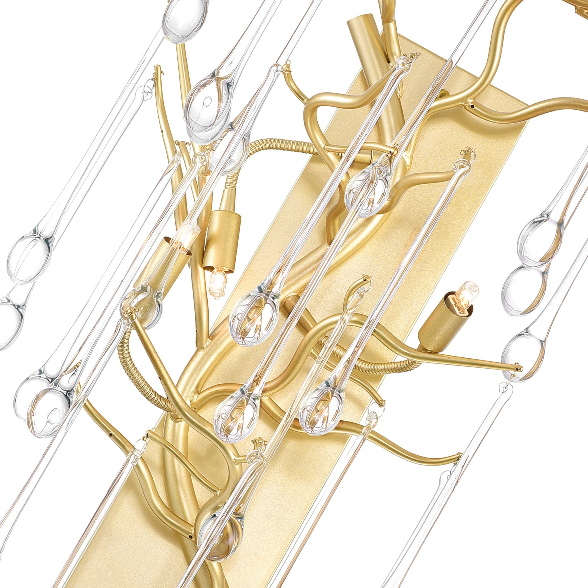 Anita 3 Light Gold Leaf Wall Sconce - CWI Lighting