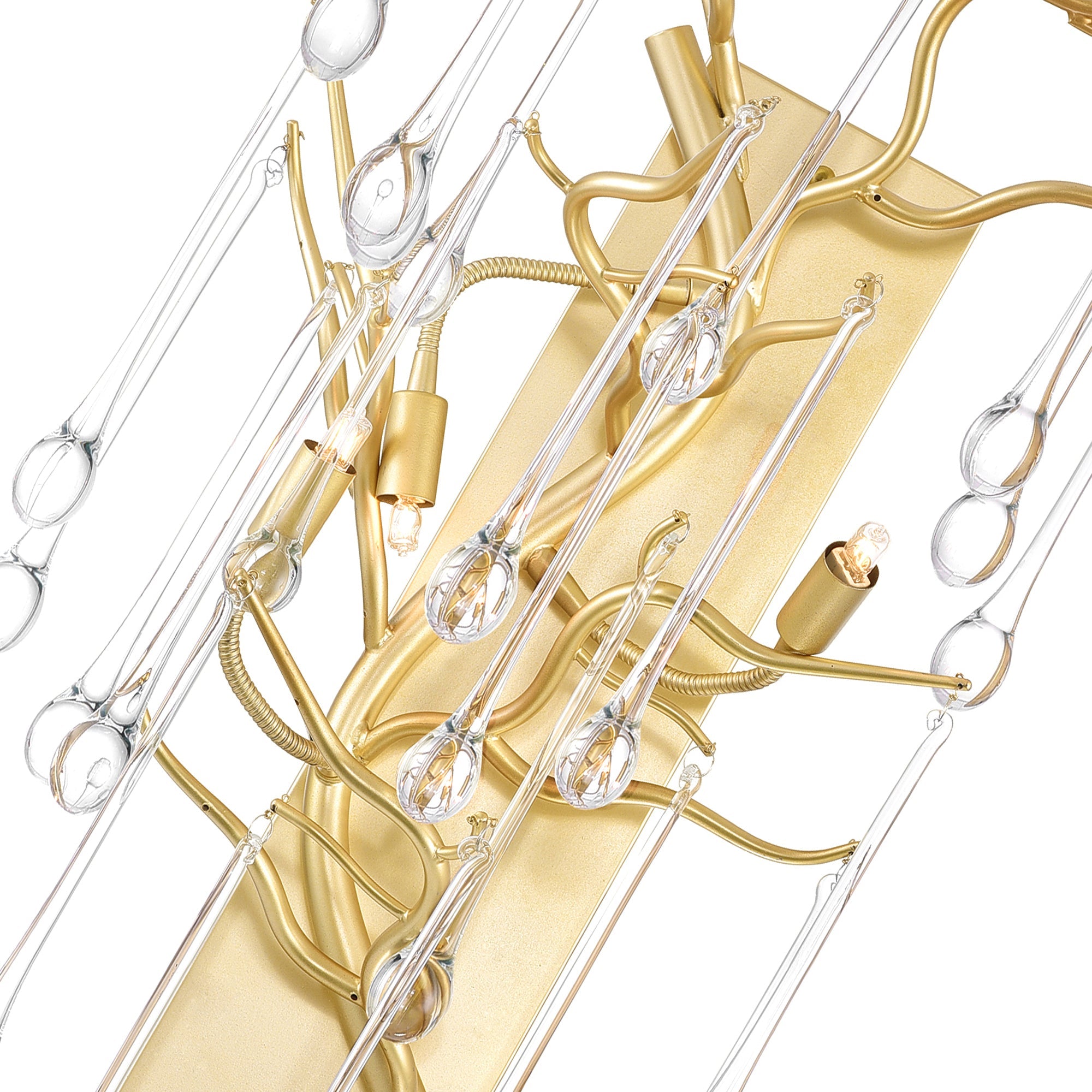 Anita 3 Light Gold Leaf Wall Sconce - CWI Lighting