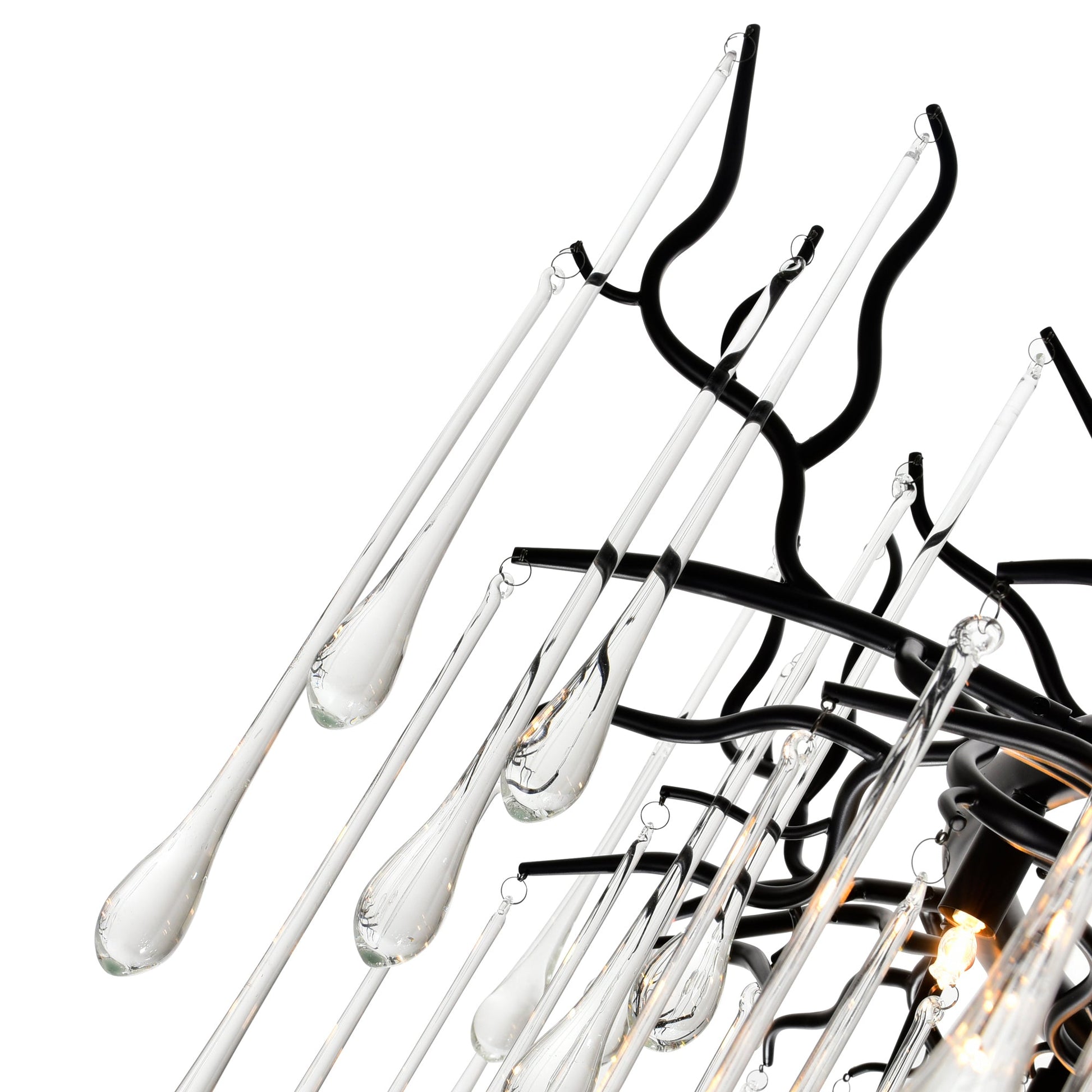 Anita 6 Light Black Chandelier - CWI Lighting