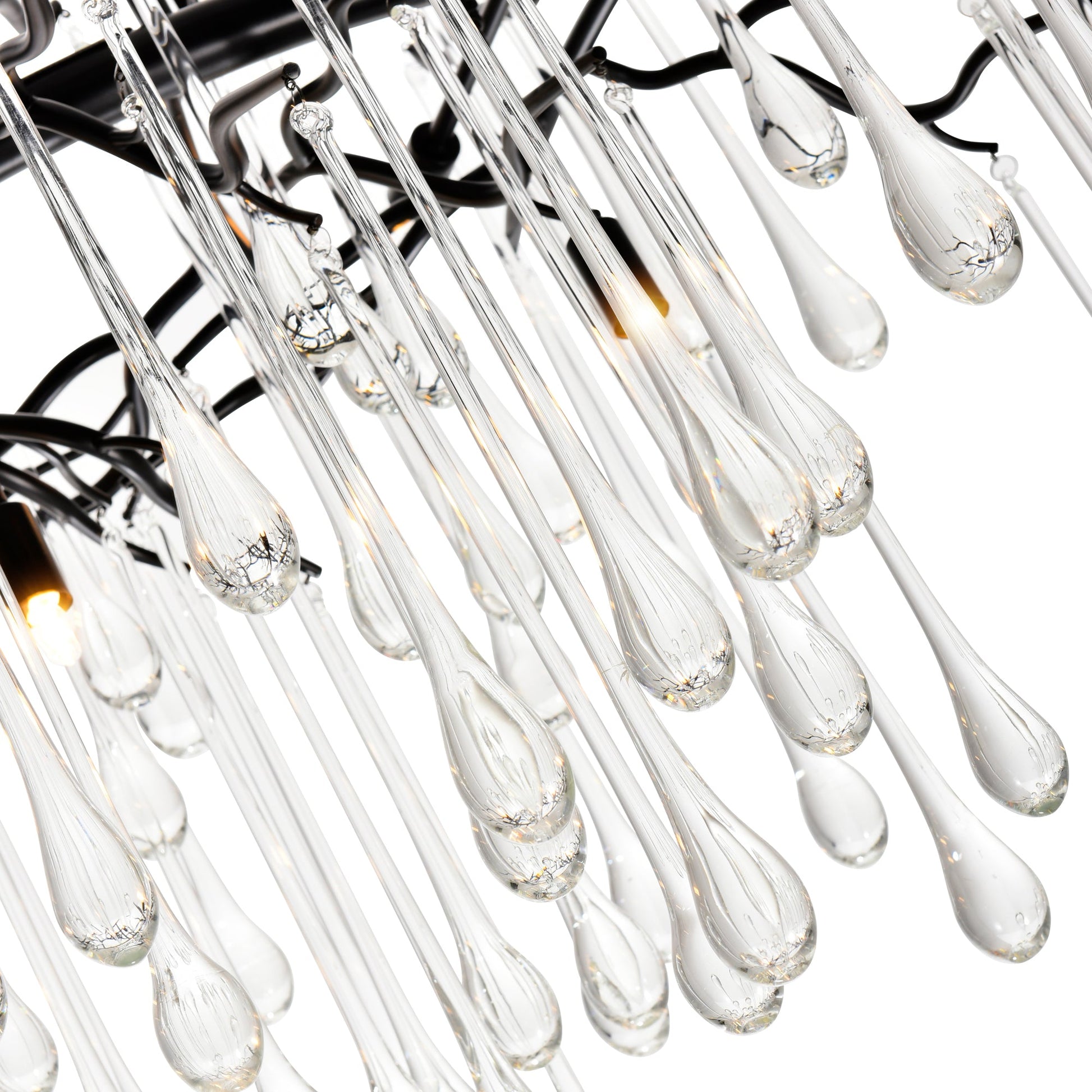 Anita 6 Light Black Chandelier - CWI Lighting