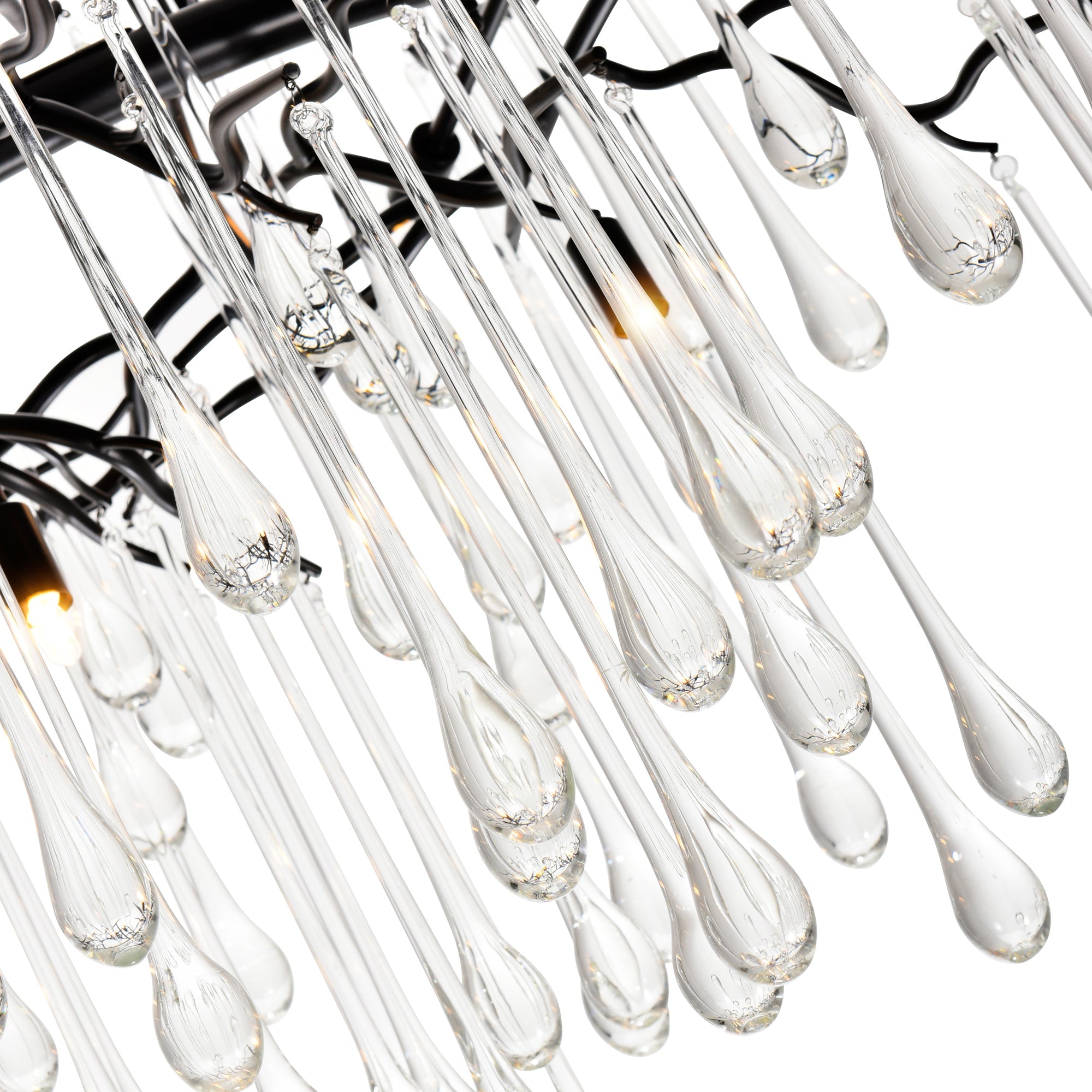 Anita 6 Light Black Chandelier - CWI Lighting