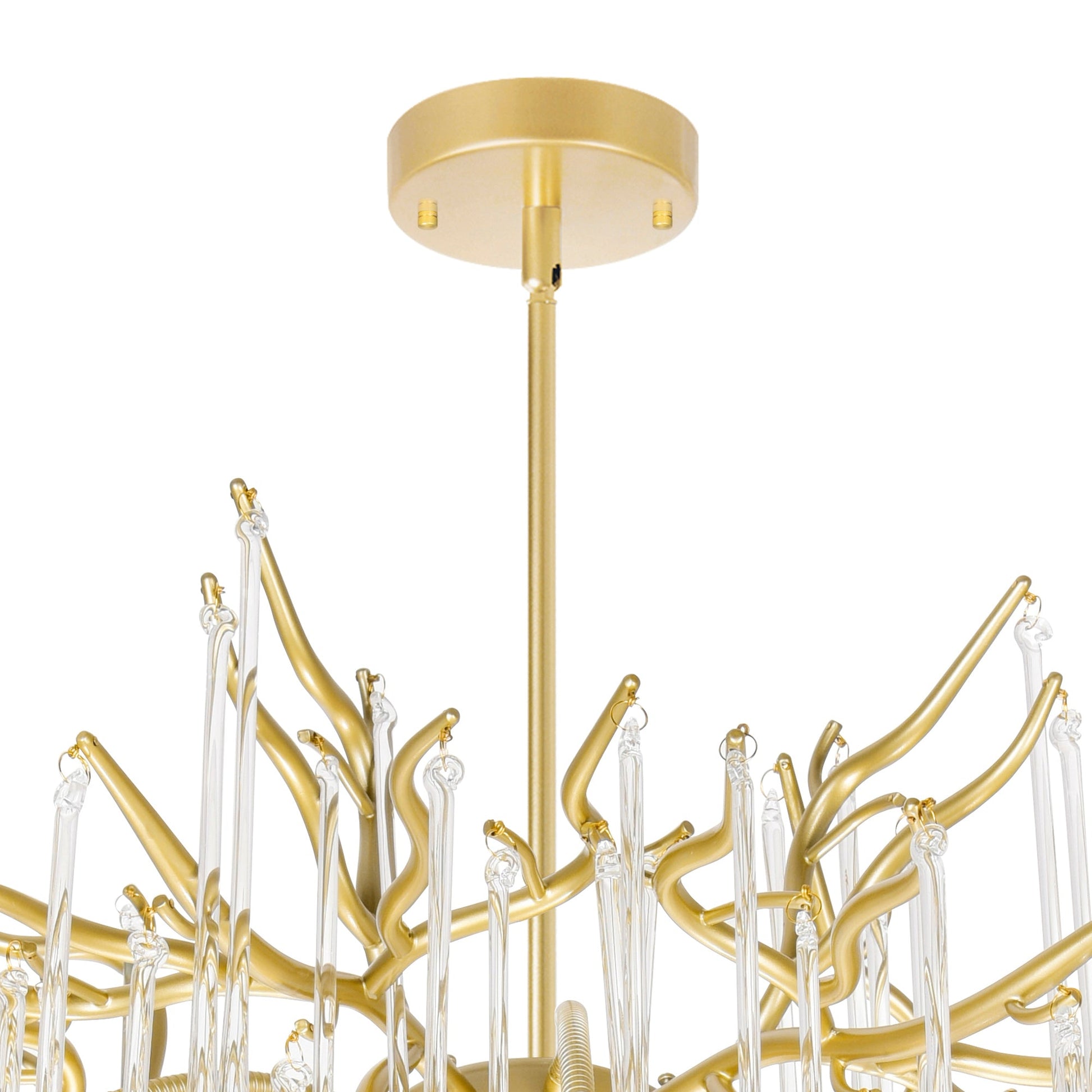 Anita 6 Light Gold Leaf Chandelier - CWI Lighting