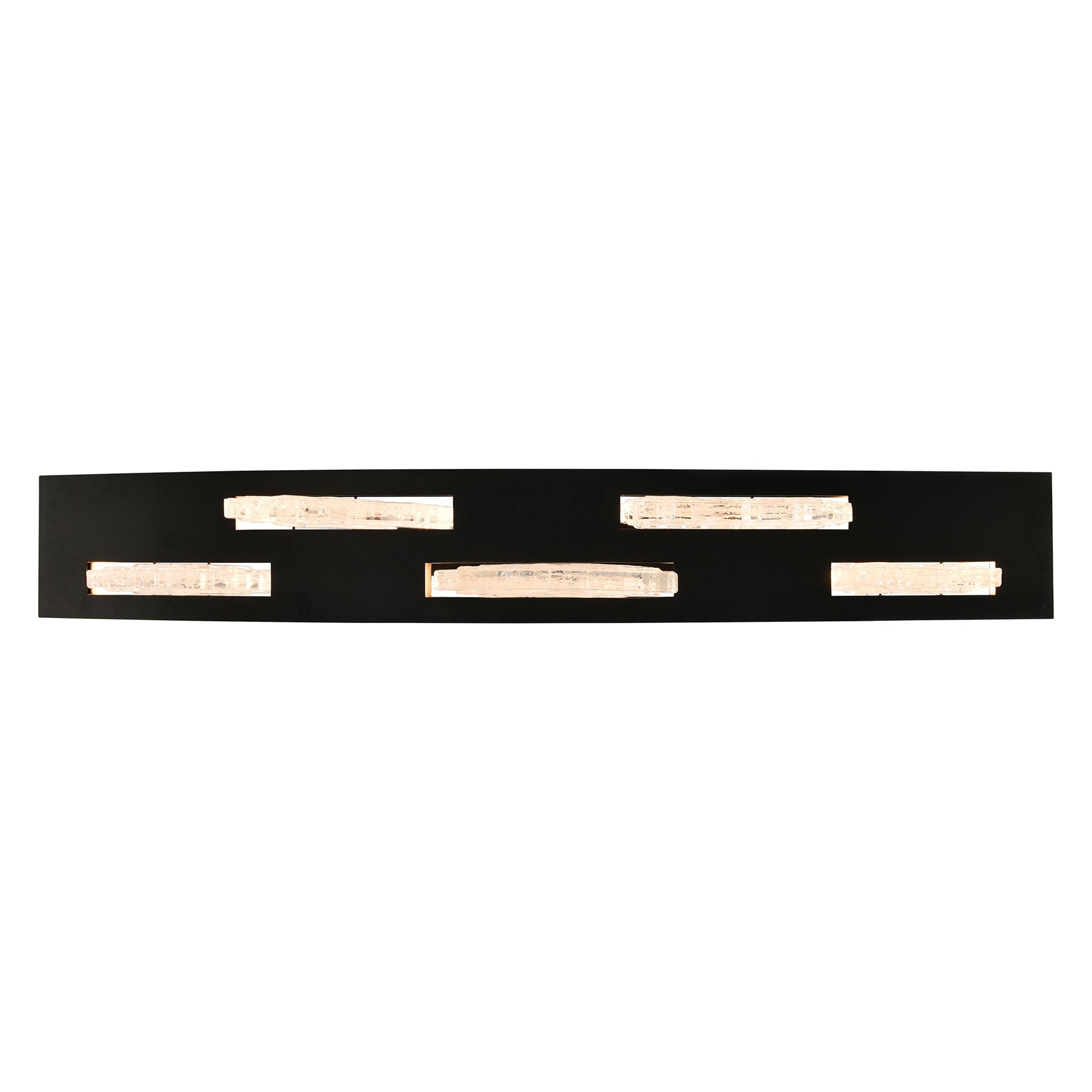 Arcus Integrated LED 50in Black Chandelier with Handcrafted Glass - CWI Lighting