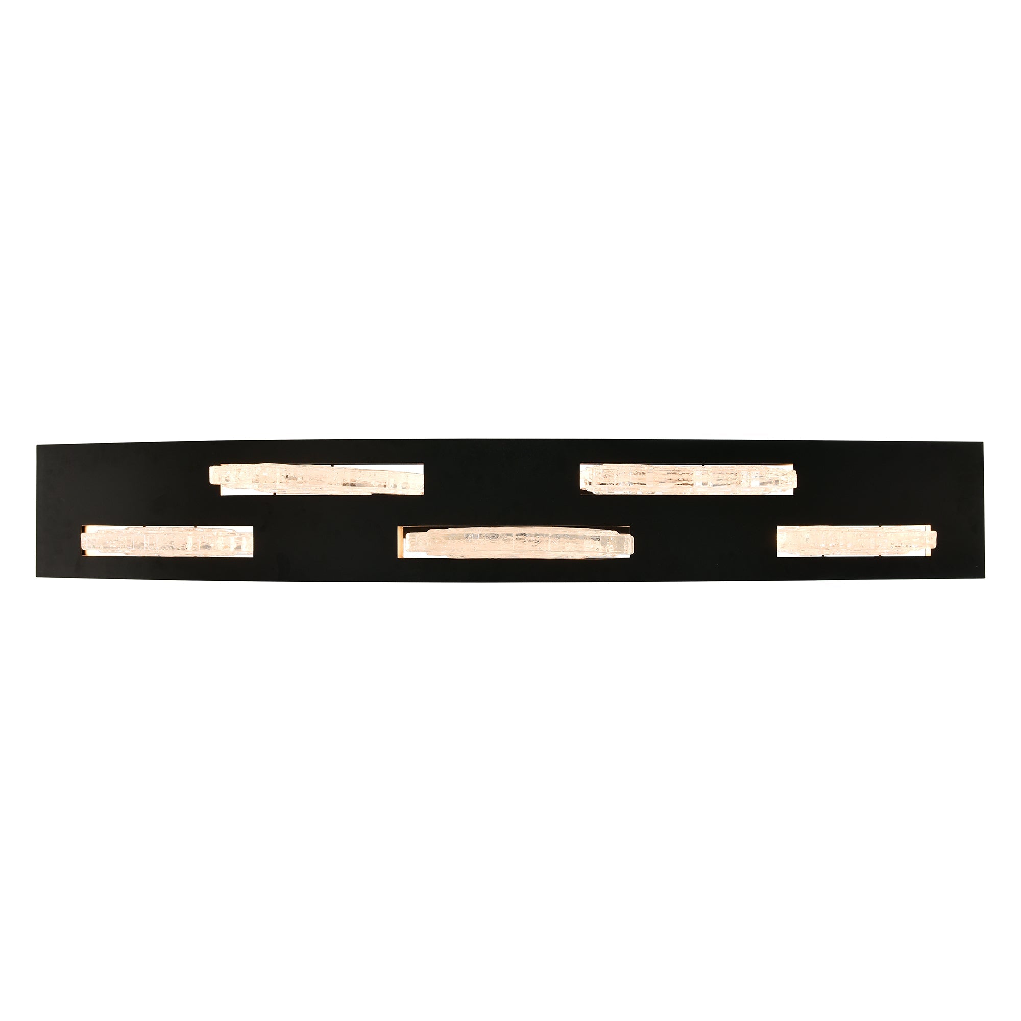 Arcus Integrated LED 50in Black Chandelier with Handcrafted Glass - CWI Lighting