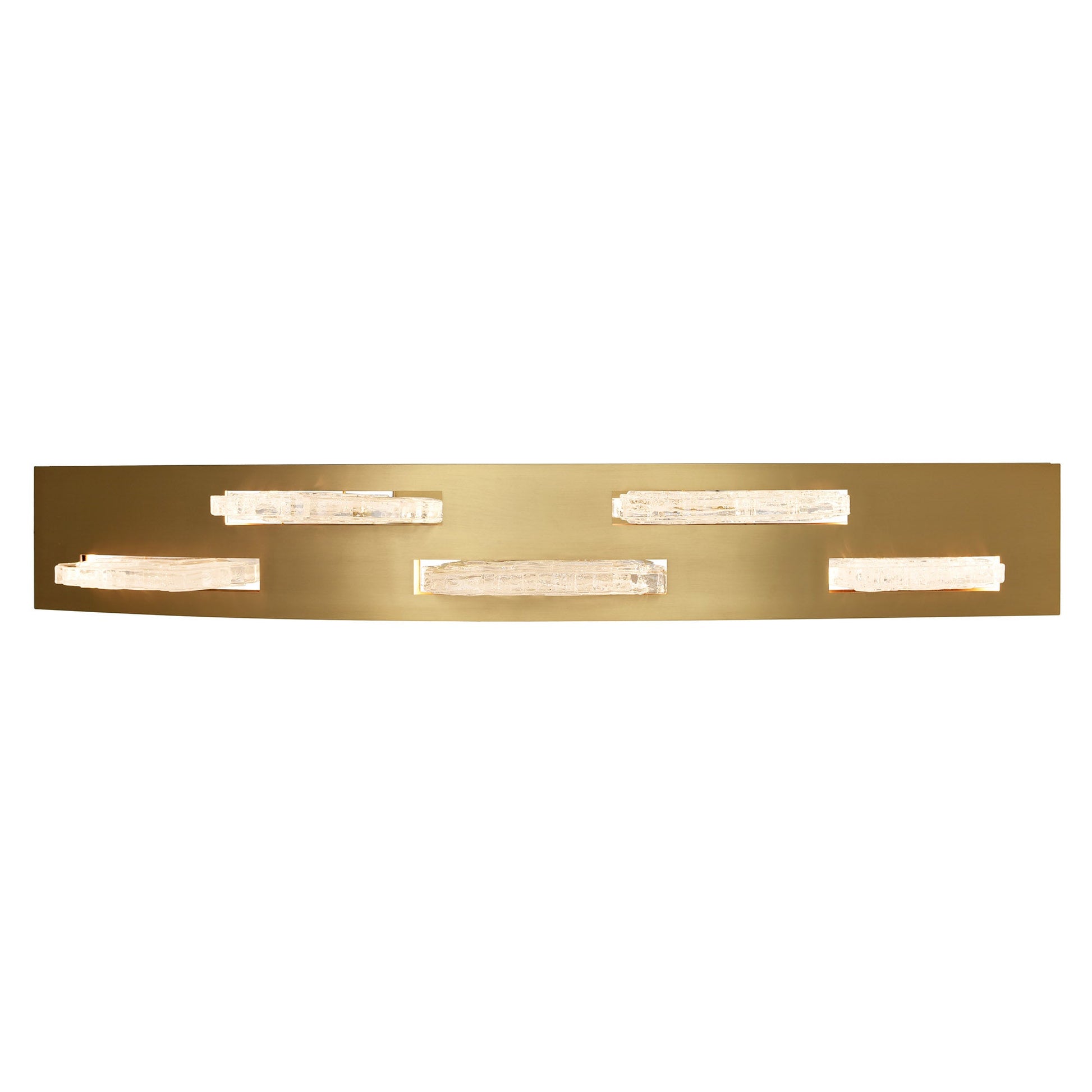 Arcus Integrated LED 50in Brass Chandelier with Handcrafted Glass - CWI Lighting