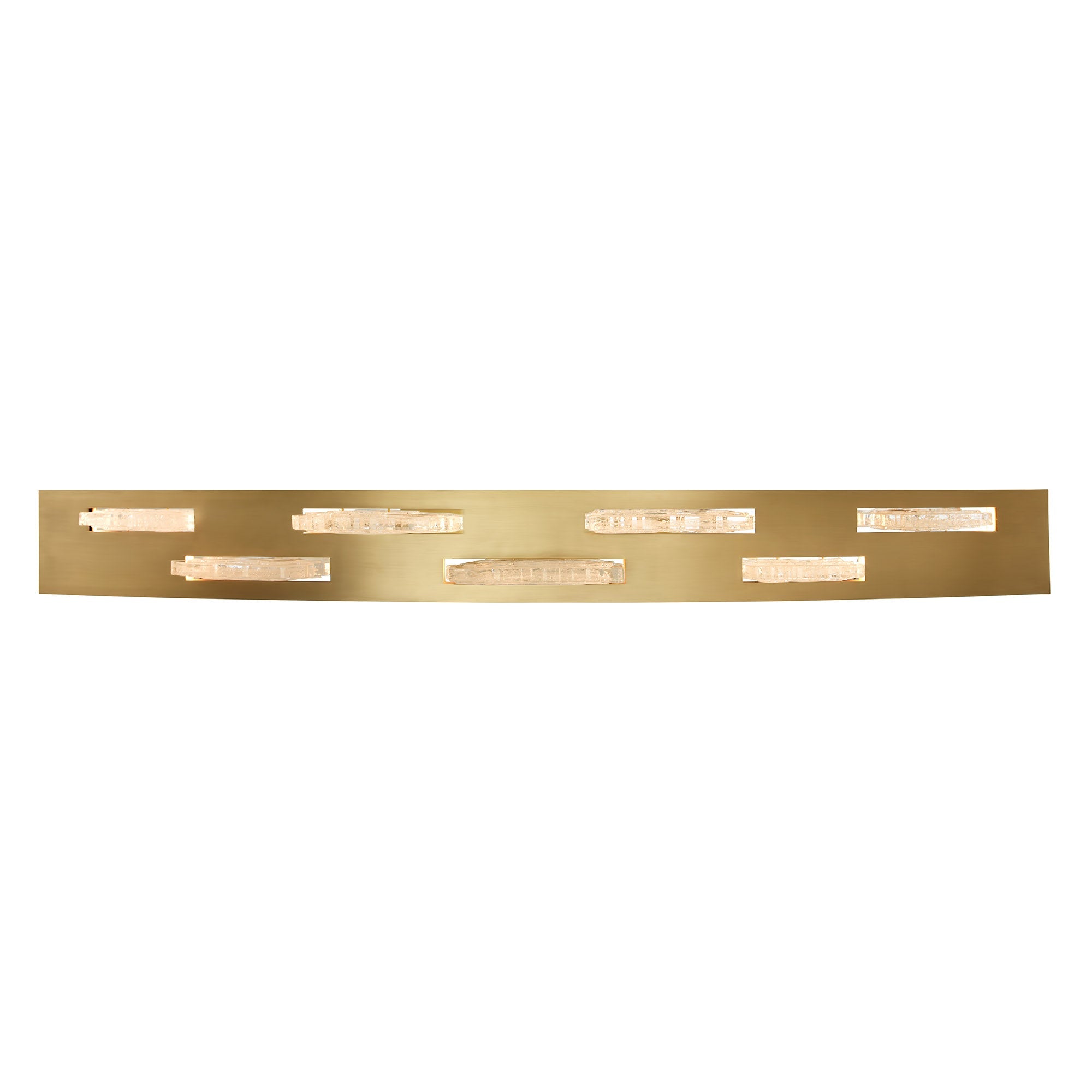 Arcus Integrated LED 70in Brass Chandelier with Handcrafted Glass - CWI Lighting