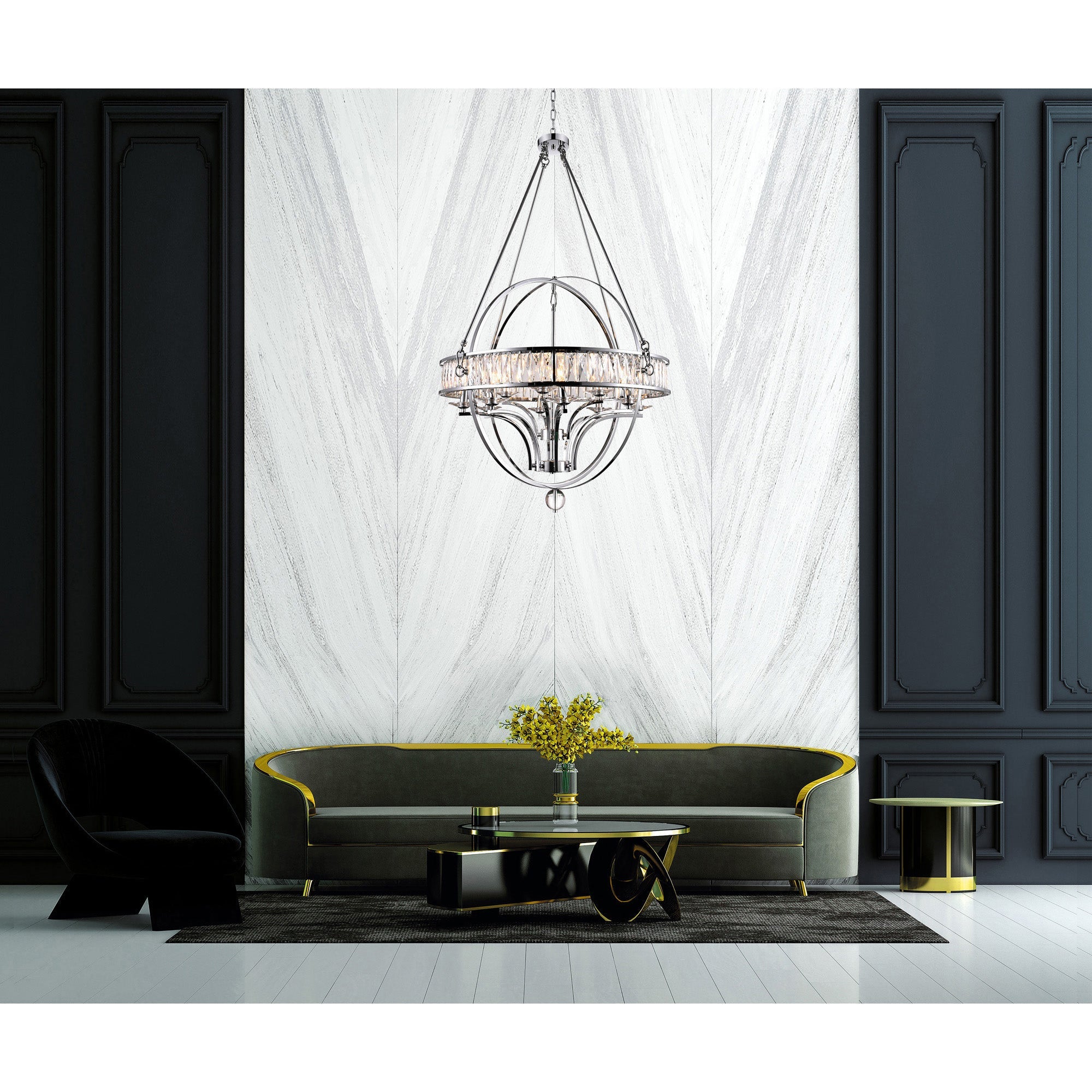 Arkansas 12 Light Chrome Chandelier - CWI Lighting