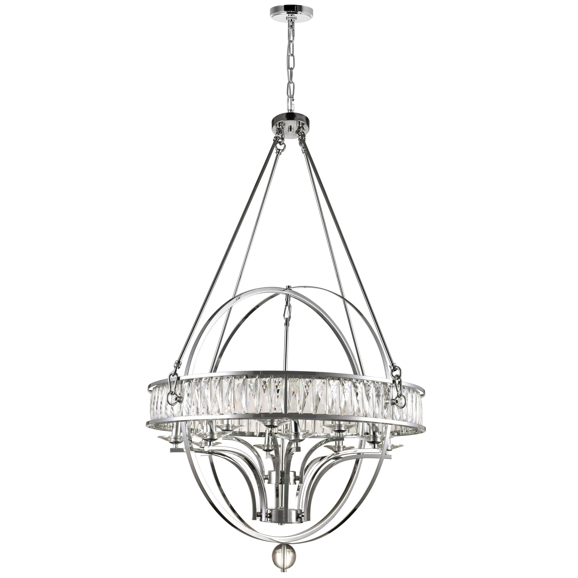 Arkansas 12 Light Chrome Chandelier - CWI Lighting