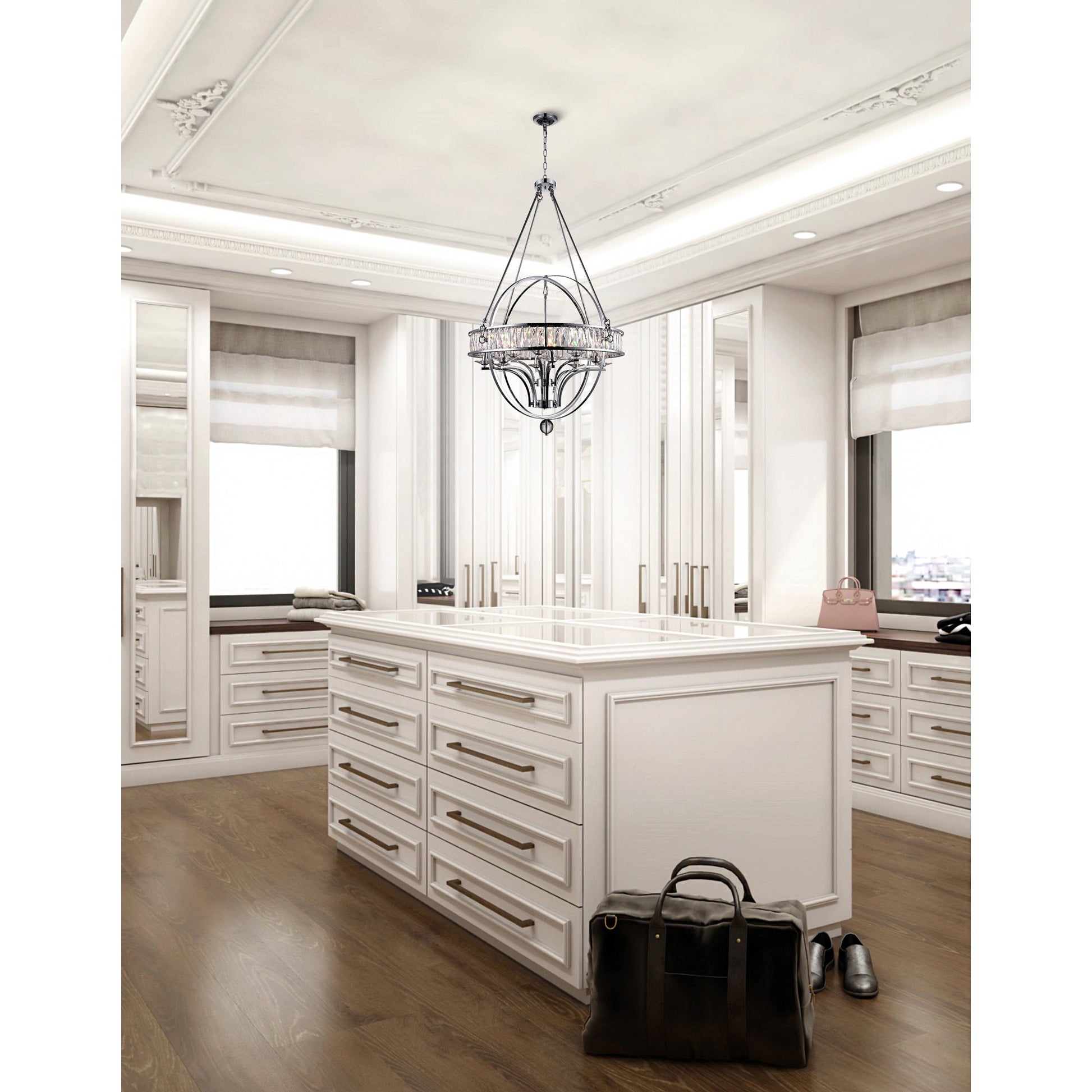 Arkansas 12 Light Chrome Chandelier - CWI Lighting