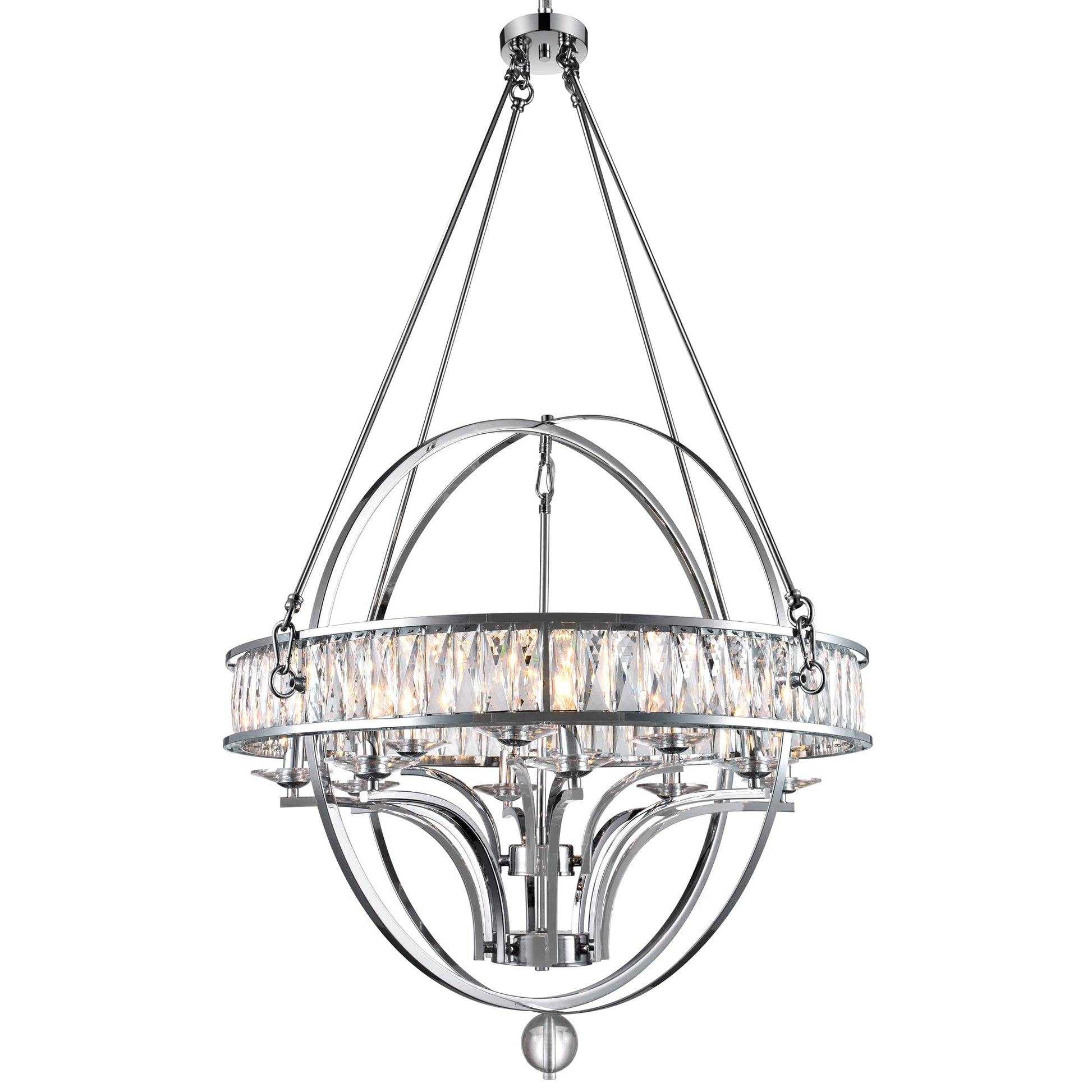 Arkansas 12 Light Chrome Chandelier - CWI Lighting