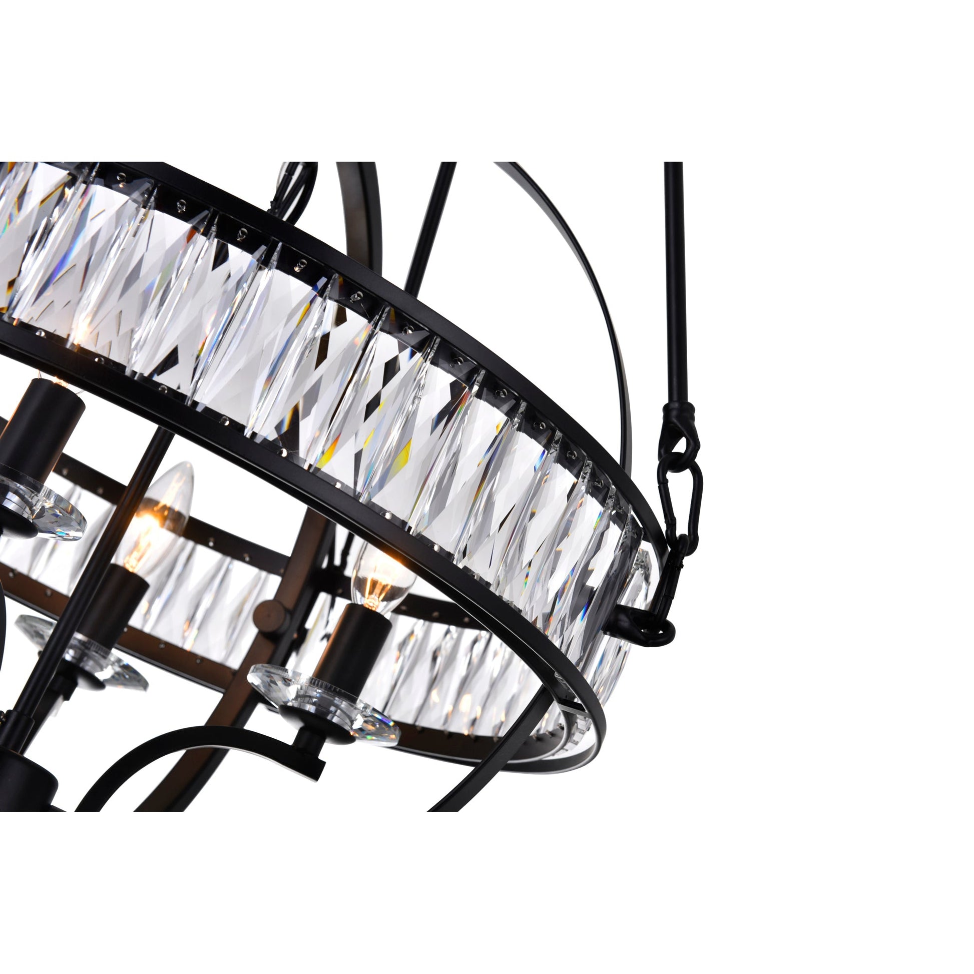 Arkansas 4 Light Black Chandelier - CWI Lighting