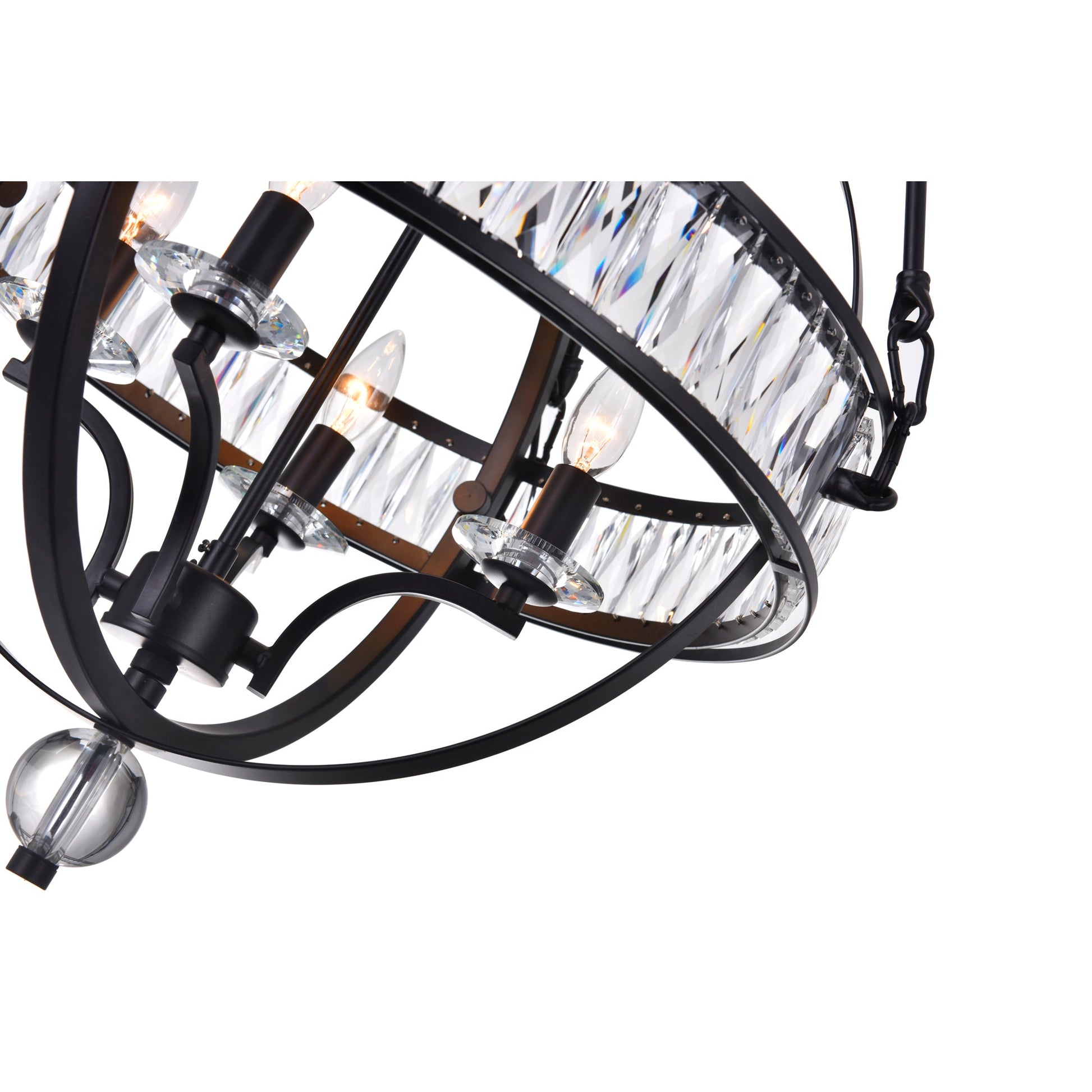 Arkansas 4 Light Black Chandelier - CWI Lighting