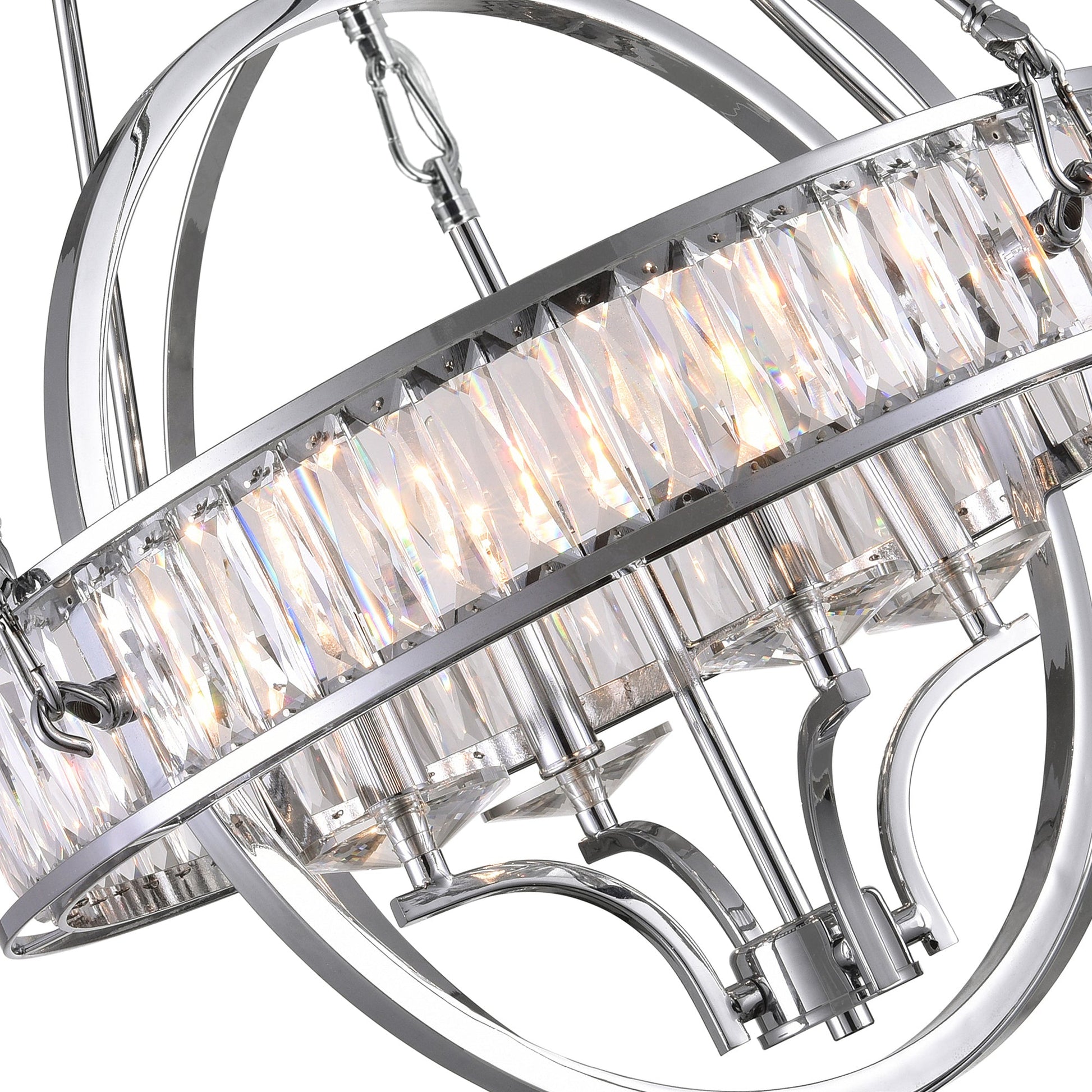 Arkansas 4 Light Chrome Chandelier - CWI Lighting
