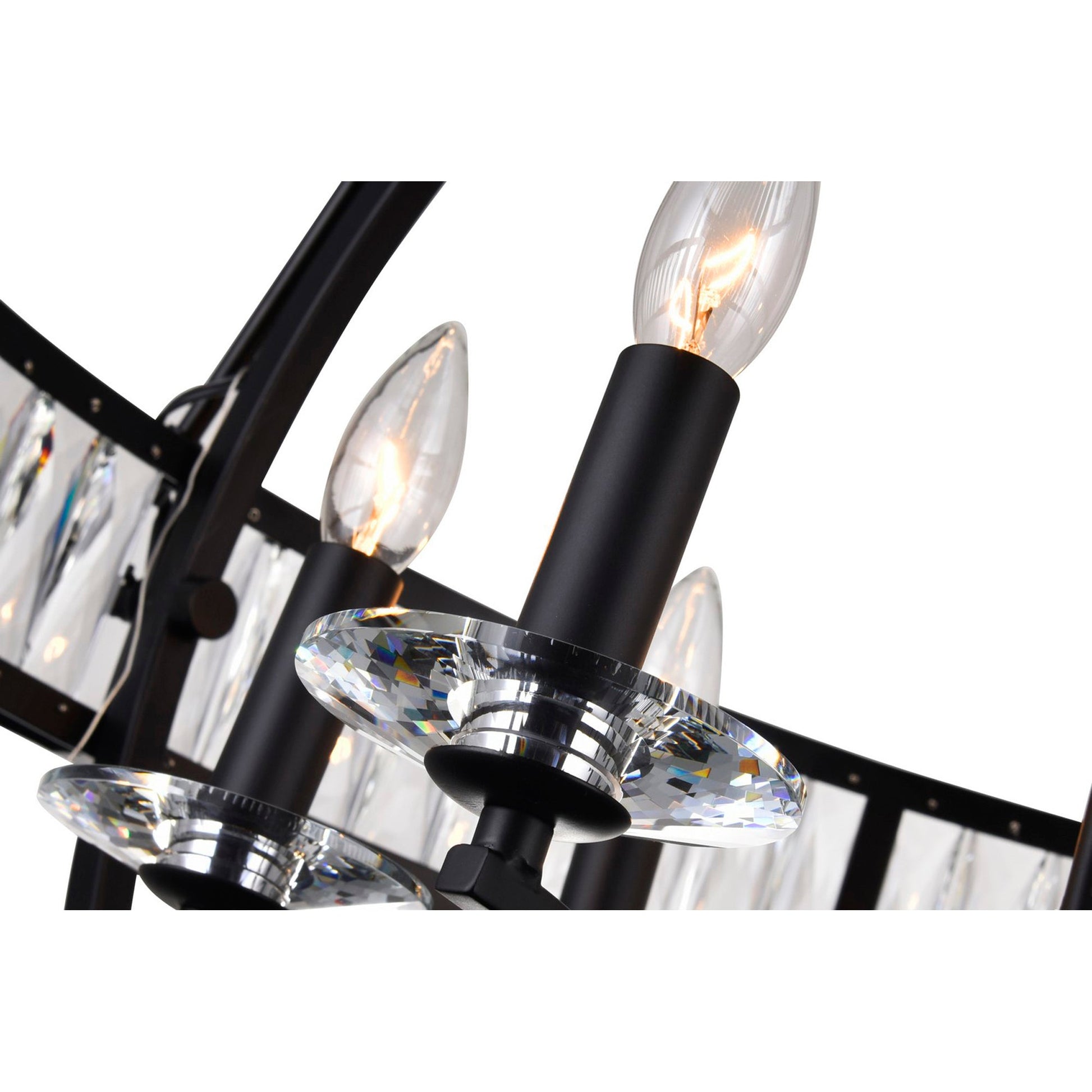 Arkansas 6 Light Black Chandelier - CWI Lighting