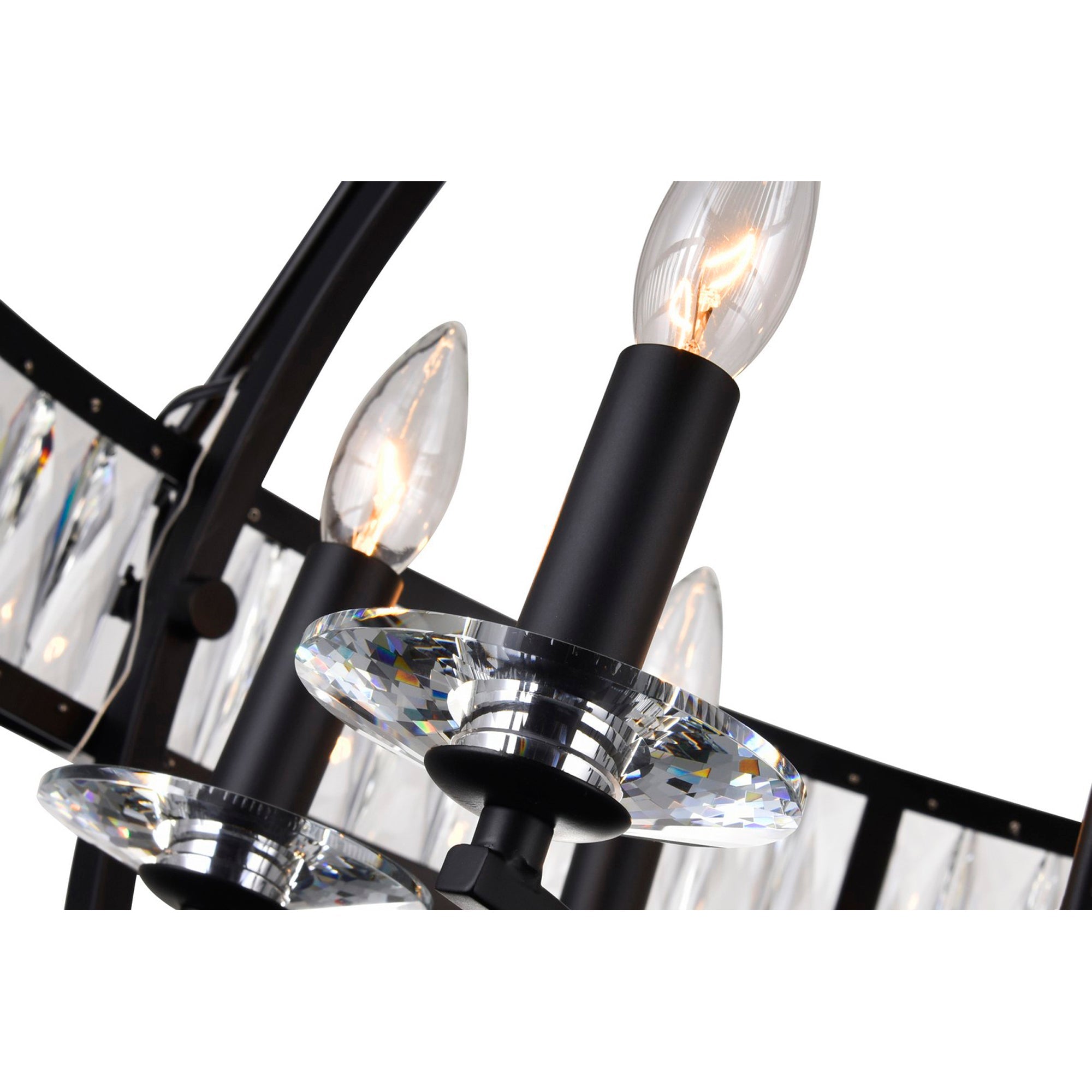 Arkansas 6 Light Black Chandelier - CWI Lighting
