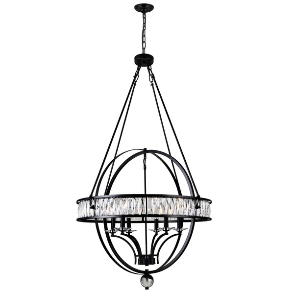 Arkansas 6 Light Black Chandelier - CWI Lighting