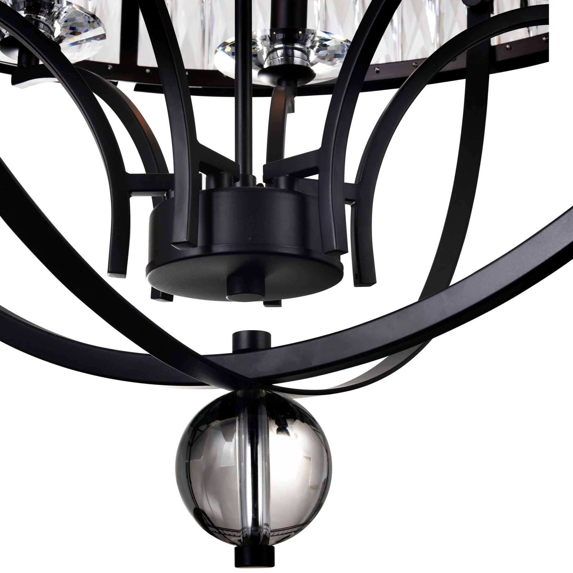 Arkansas 6 Light Black Chandelier - CWI Lighting