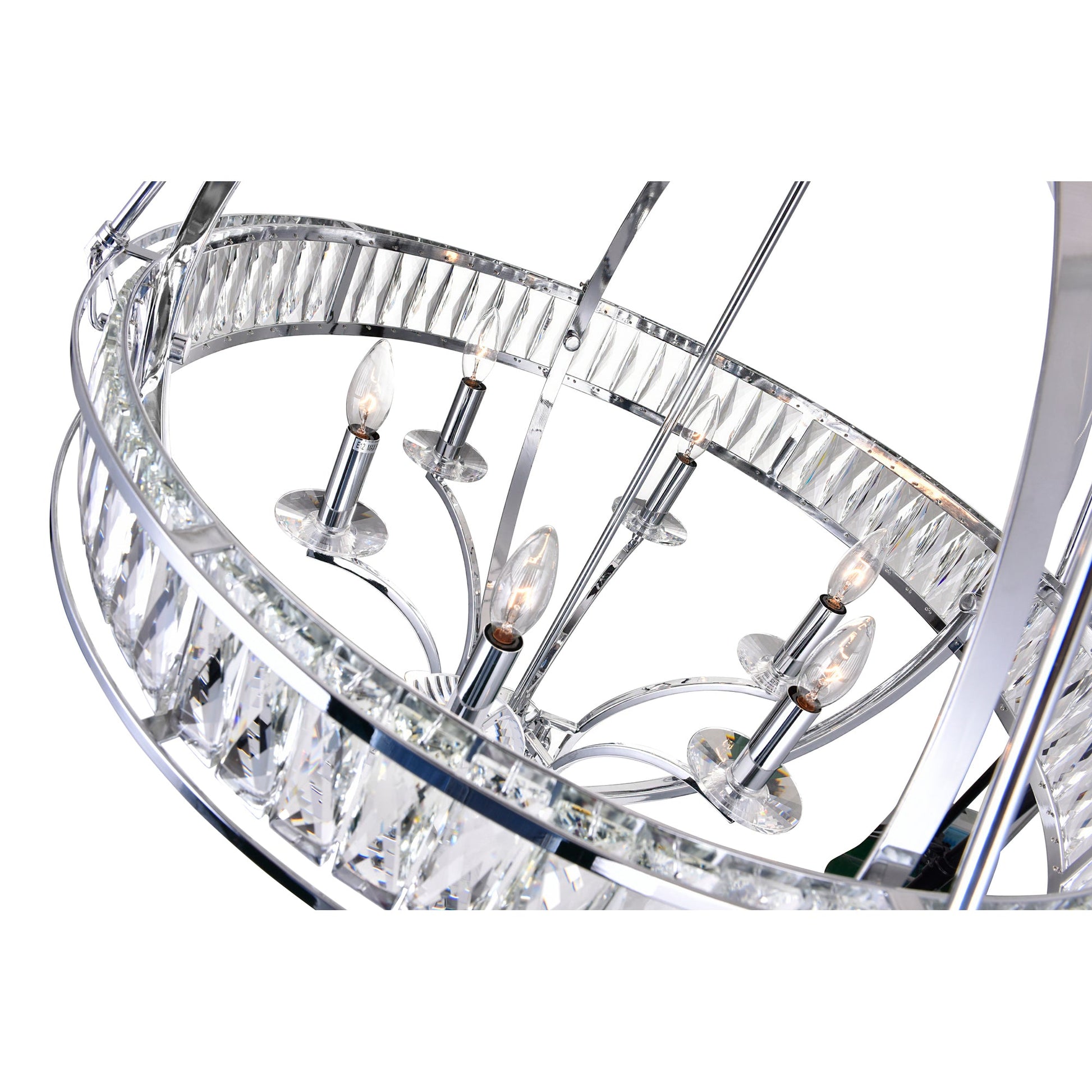 Arkansas 6 Light Chrome Chandelier - CWI Lighting