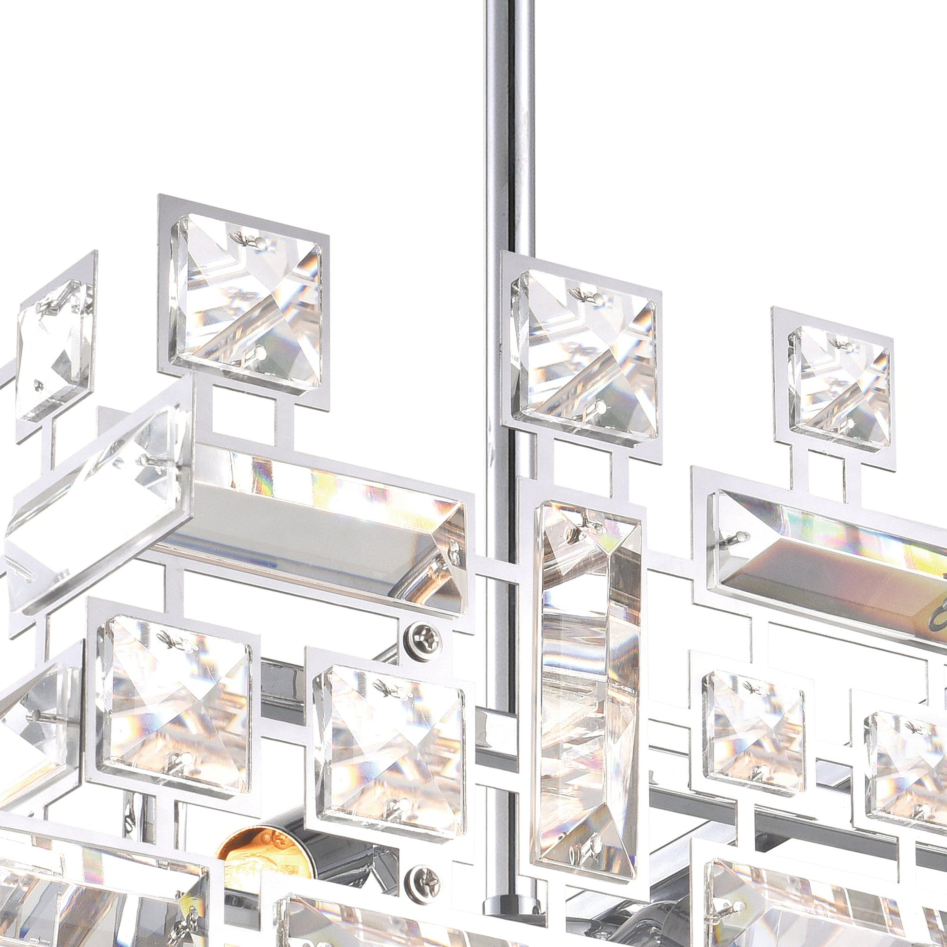 Arley 12 Light Chrome Island Chandelier - CWI Lighting