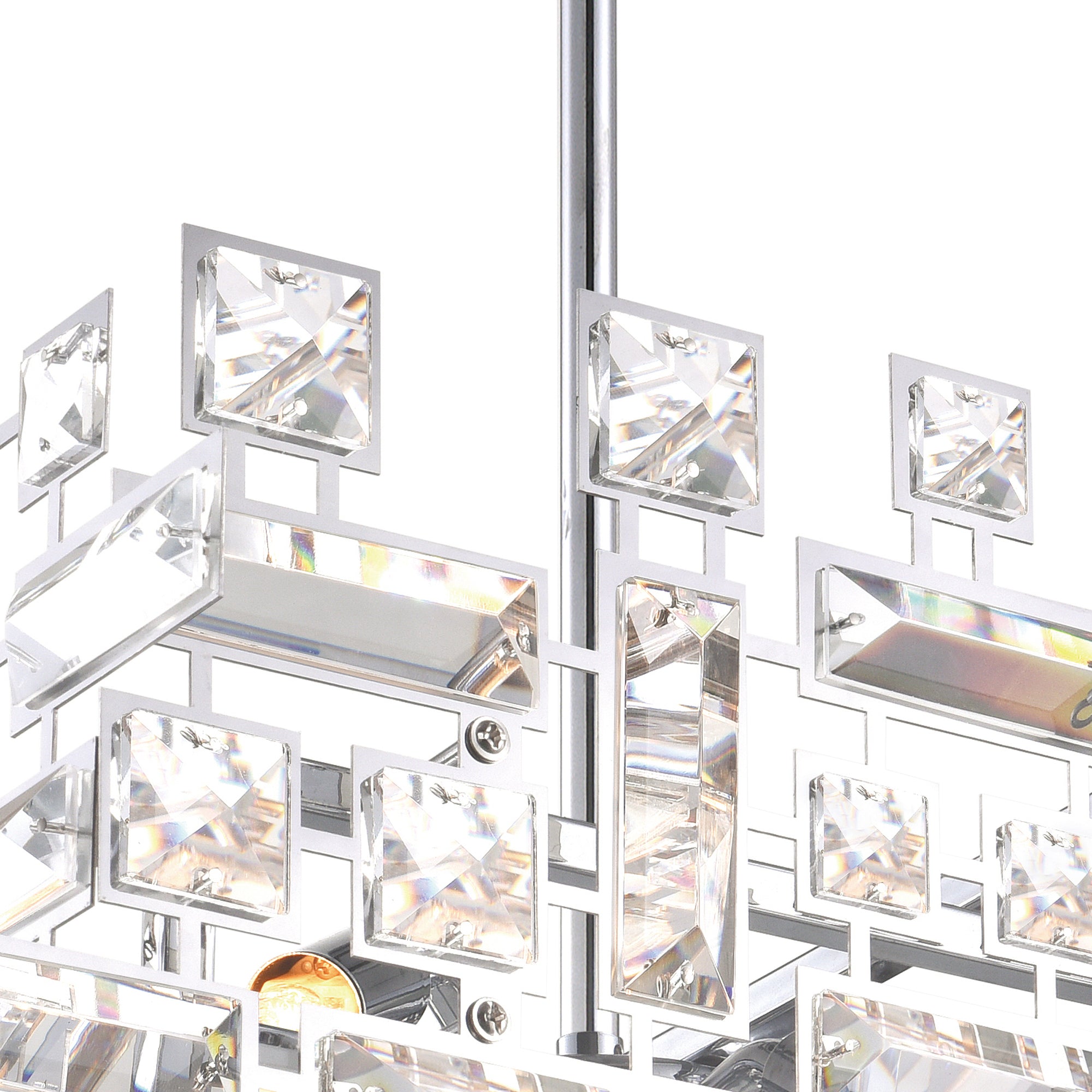 Arley 12 Light Chrome Island Chandelier - CWI Lighting