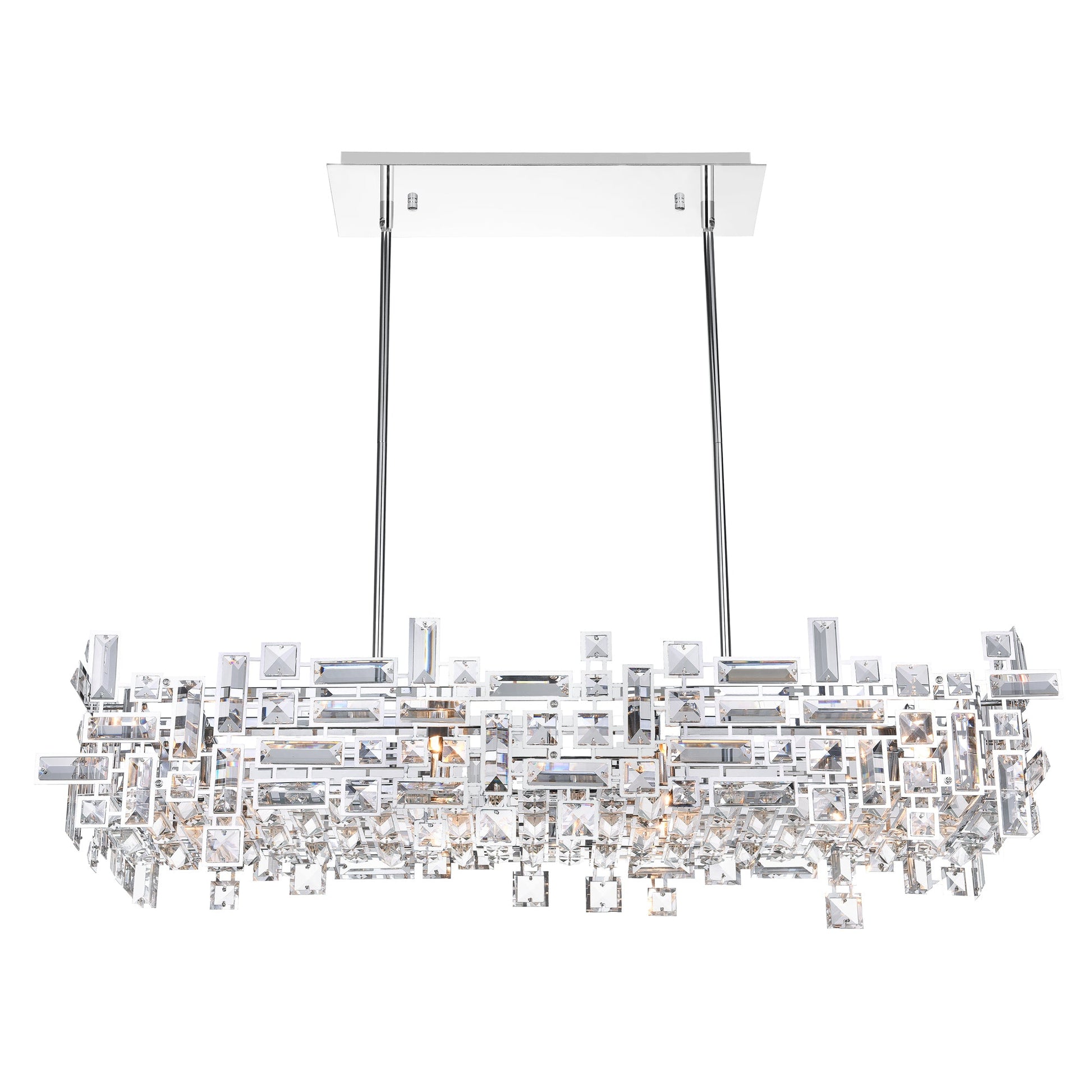 Arley 12 Light Chrome Island Chandelier - CWI Lighting
