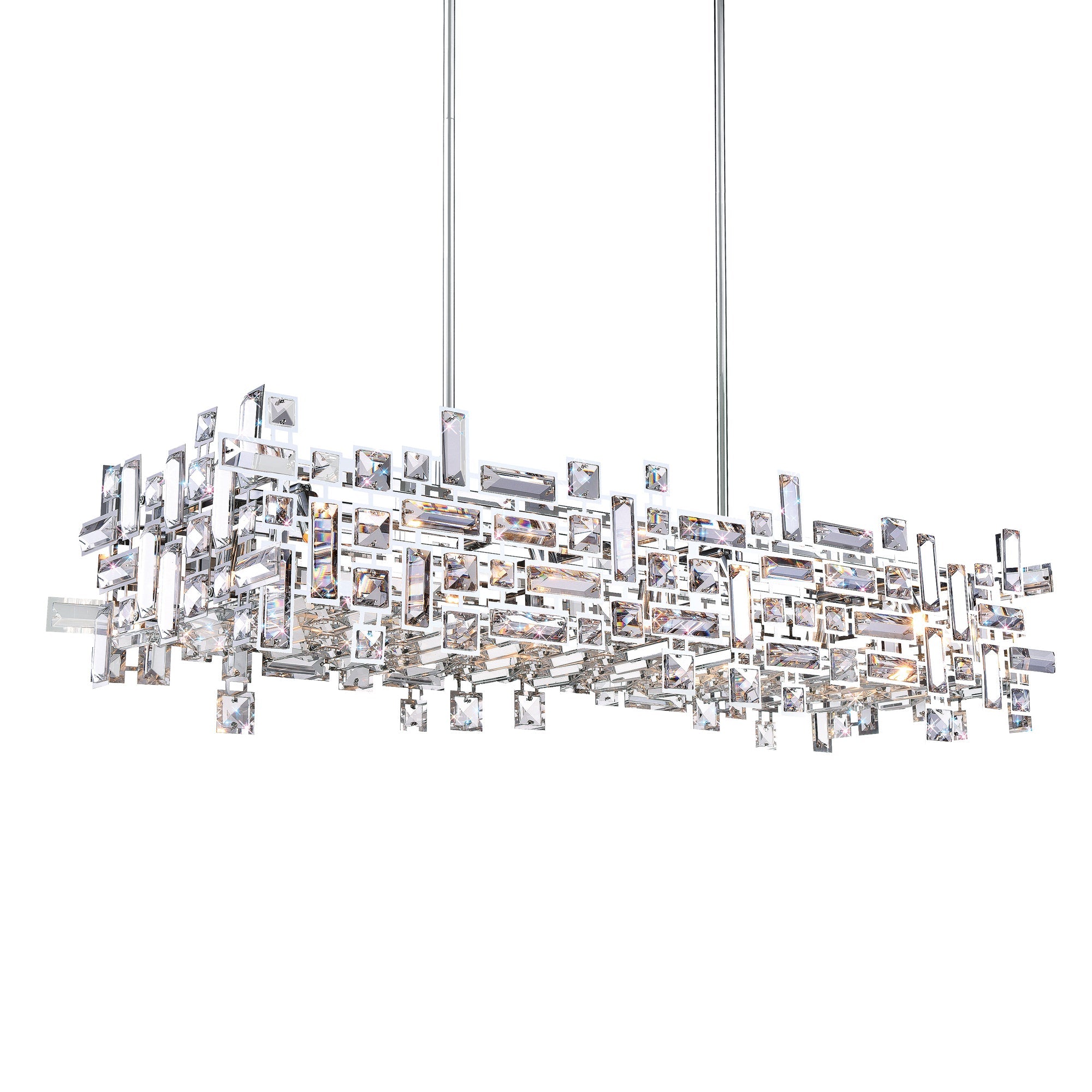 Arley 12 Light Chrome Island Chandelier - CWI Lighting