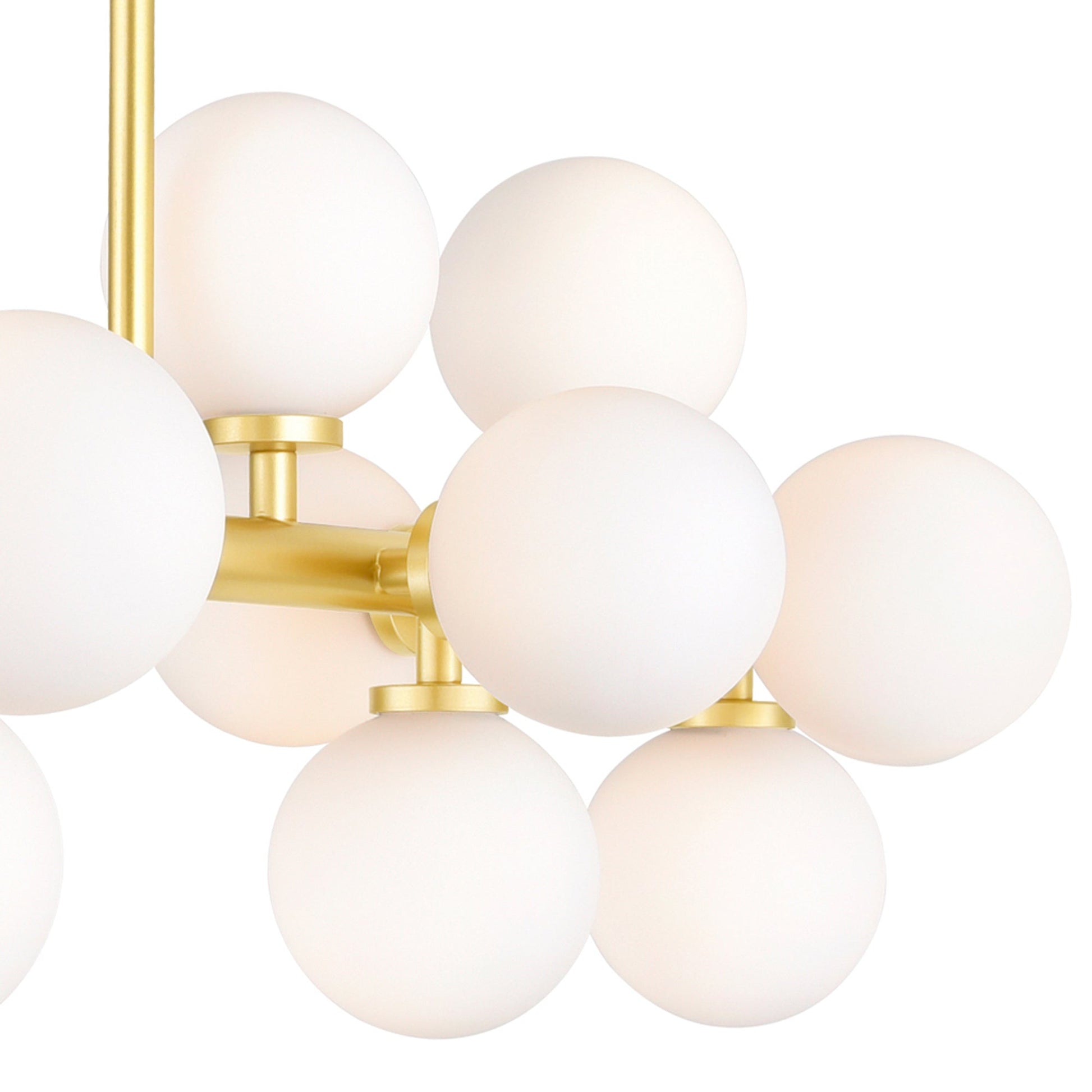 Arya 16 Light Satin Gold Chandelier - CWI Lighting