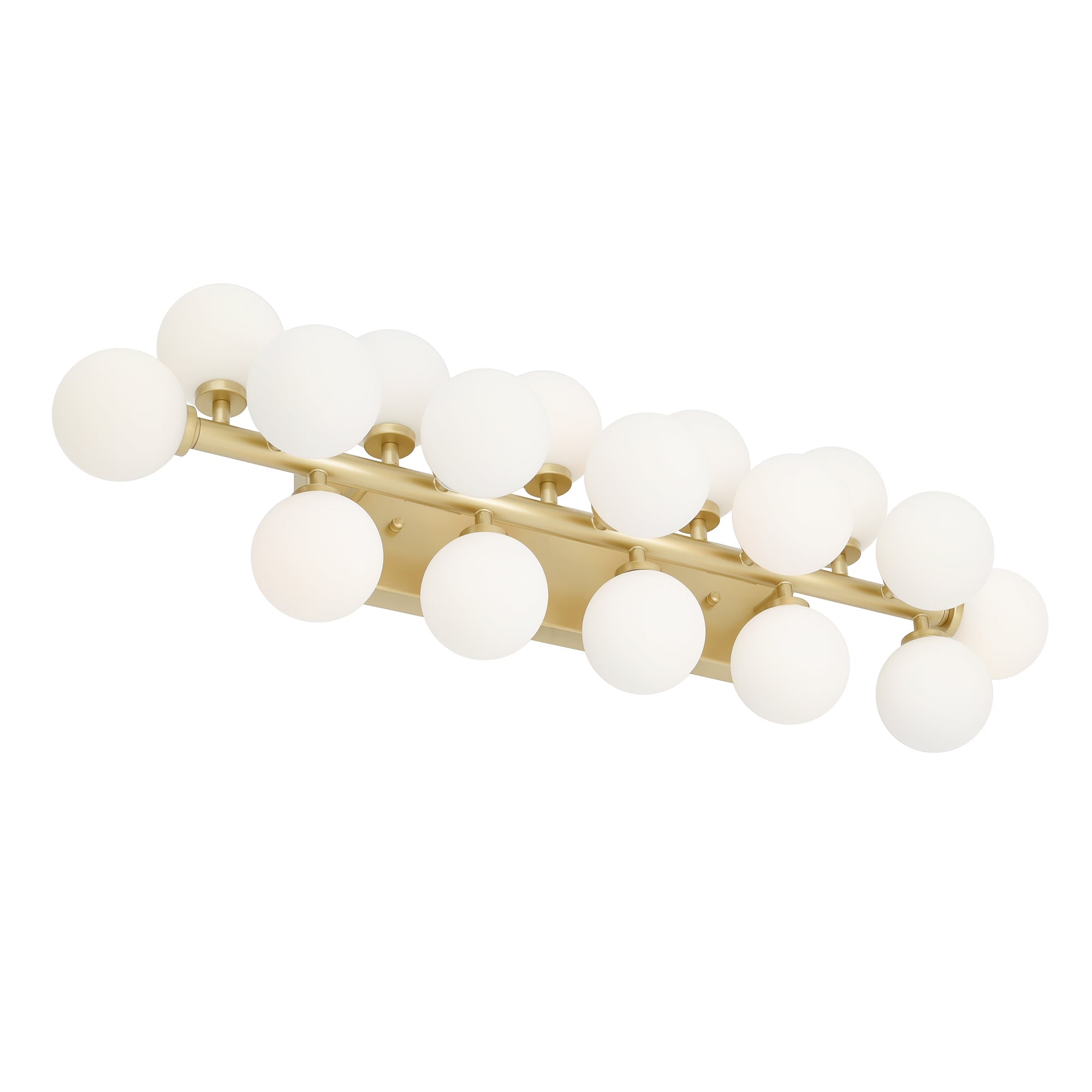 Arya 17 Light Satin Gold Vanity Light - CWI Lighting