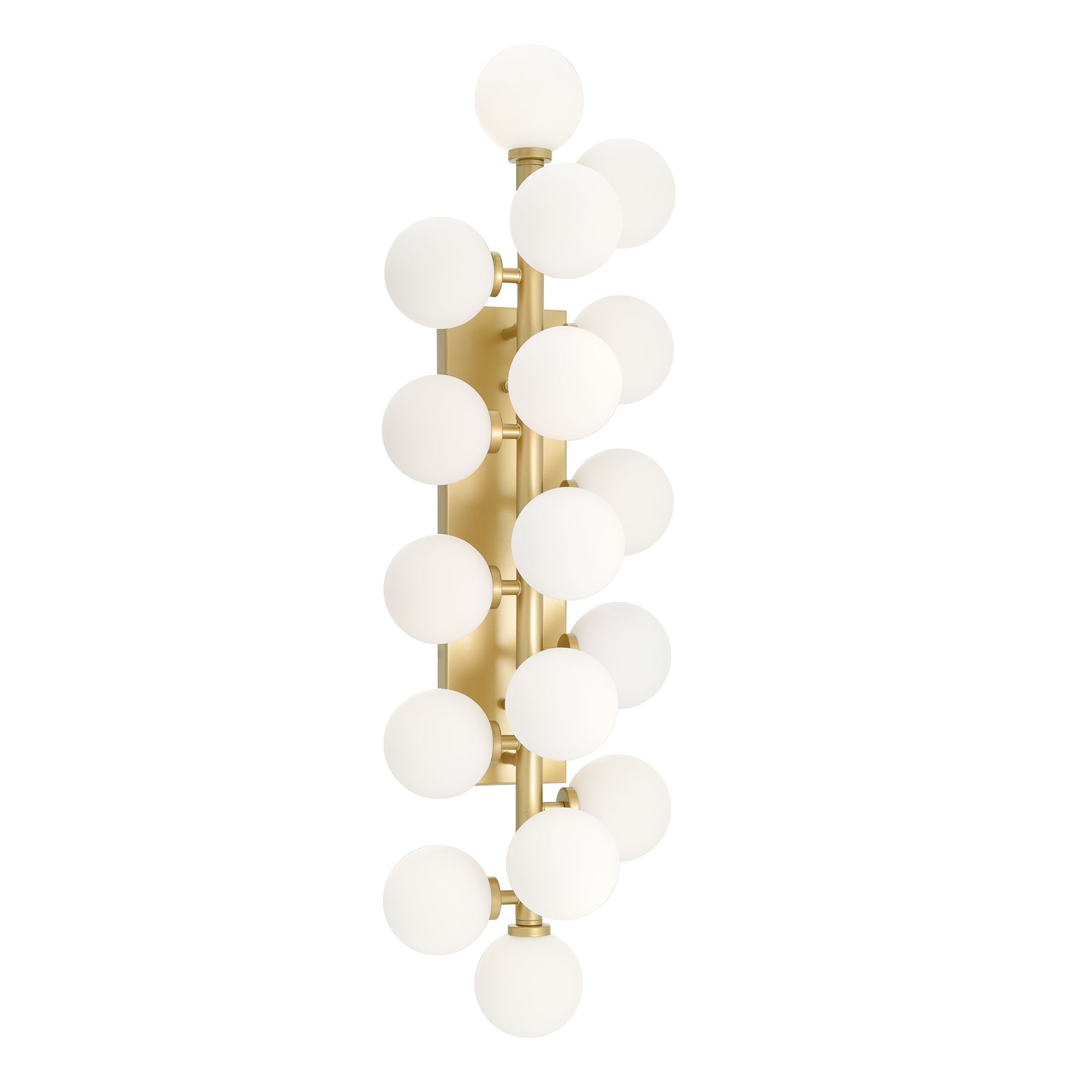 Arya 17 Light Satin Gold Vanity Light - CWI Lighting
