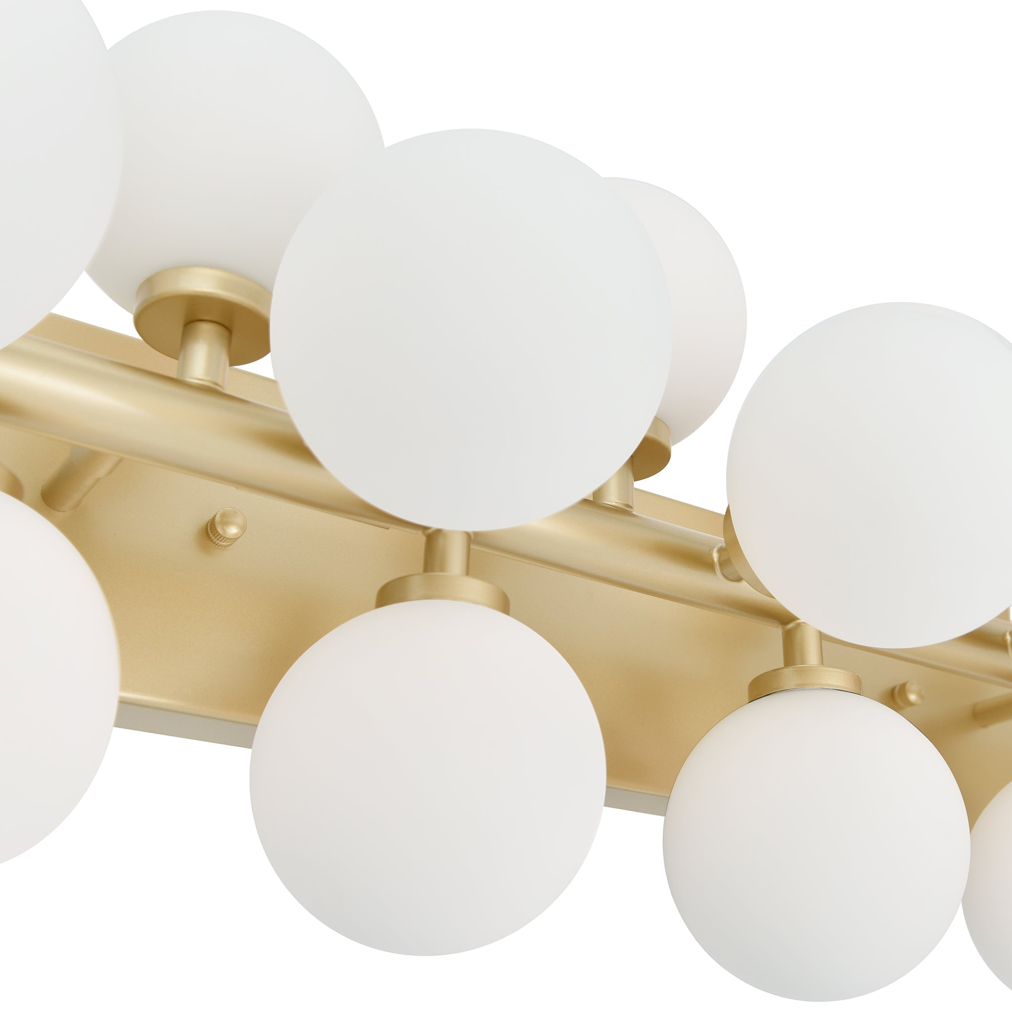 Arya 17 Light Satin Gold Vanity Light - CWI Lighting
