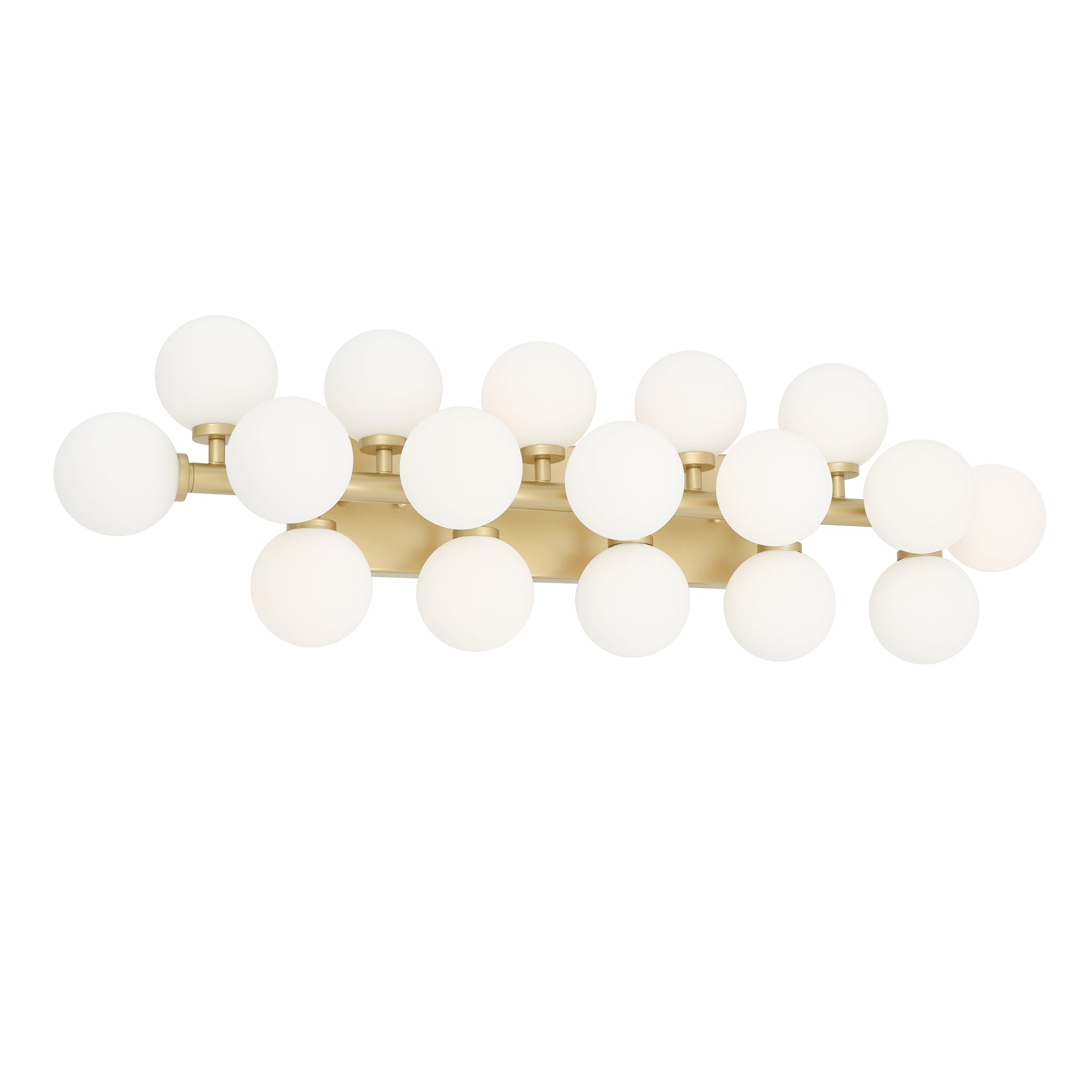 Arya 17 Light Satin Gold Vanity Light - CWI Lighting