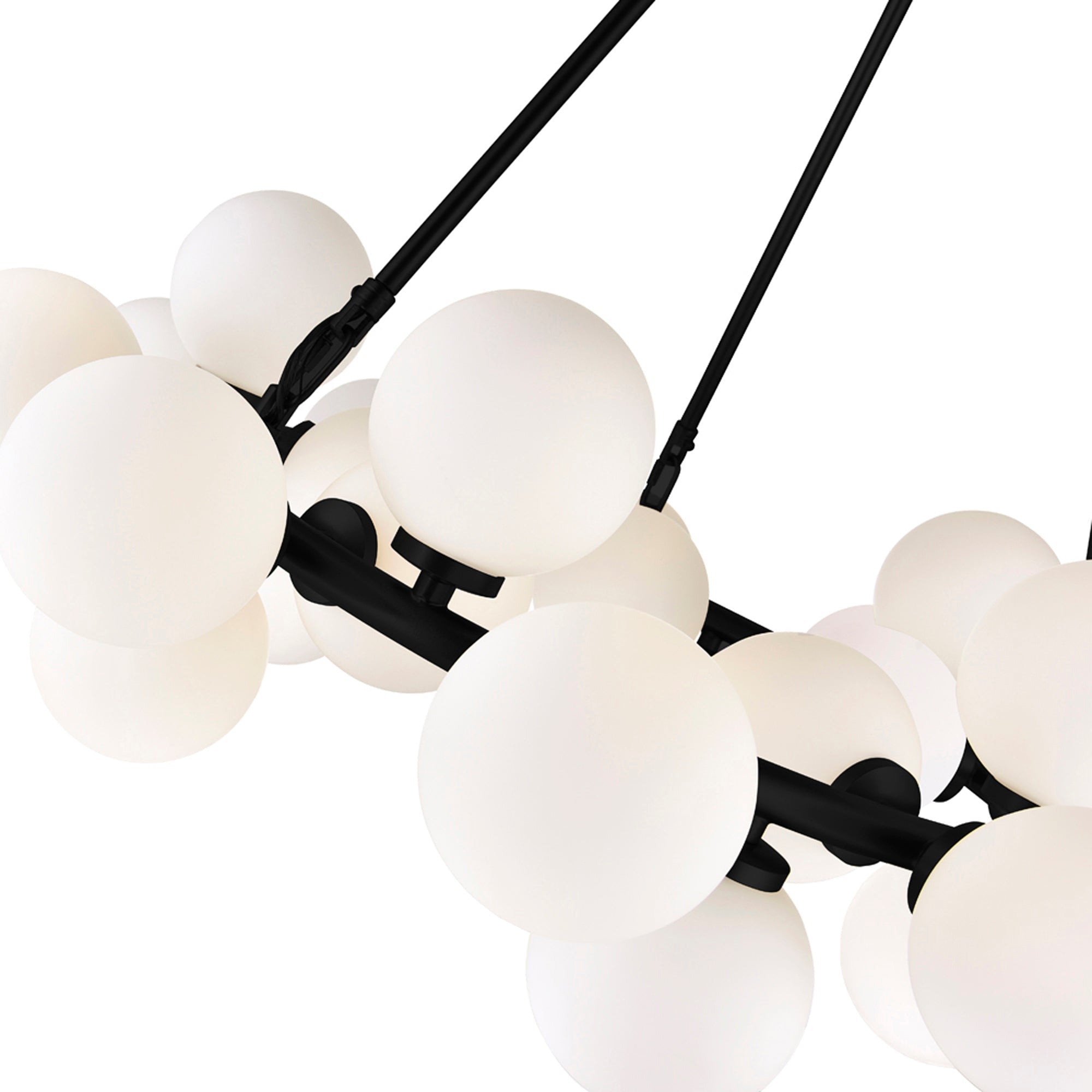 Arya 25 Light Black Chandelier - CWI Lighting