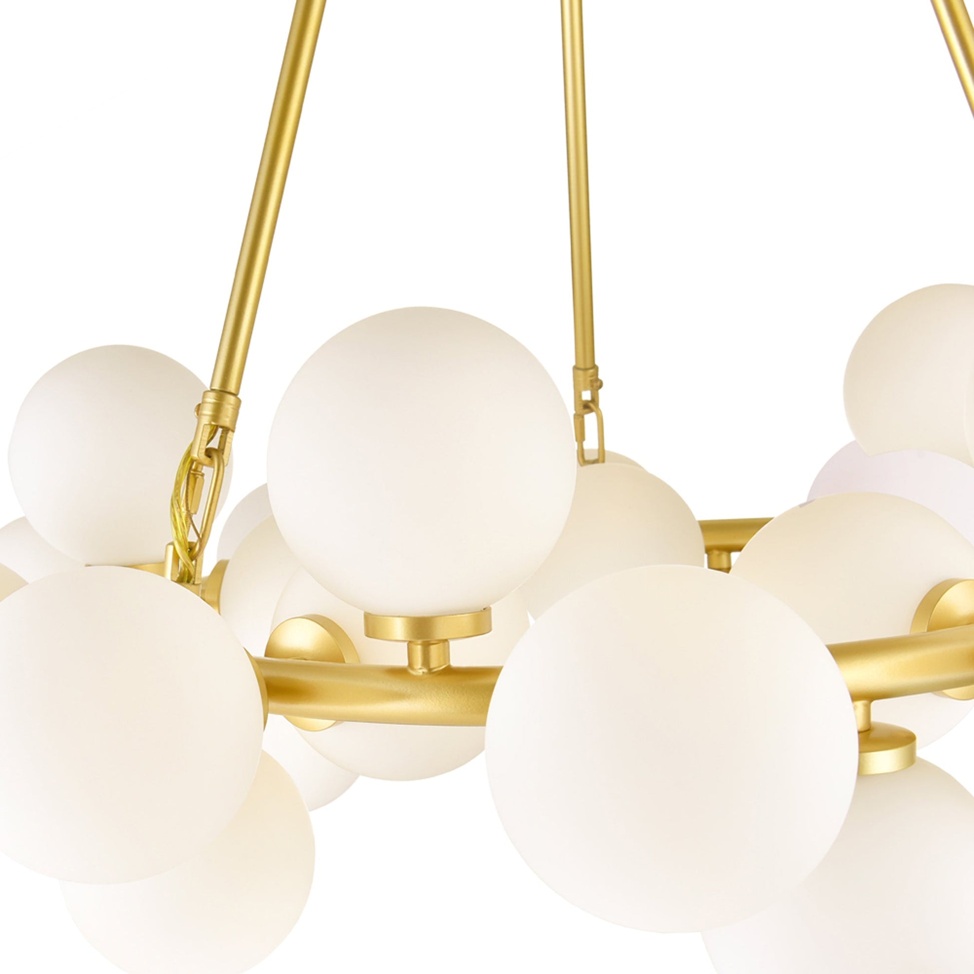 Arya 25 Light Satin Gold Chandelier - CWI Lighting