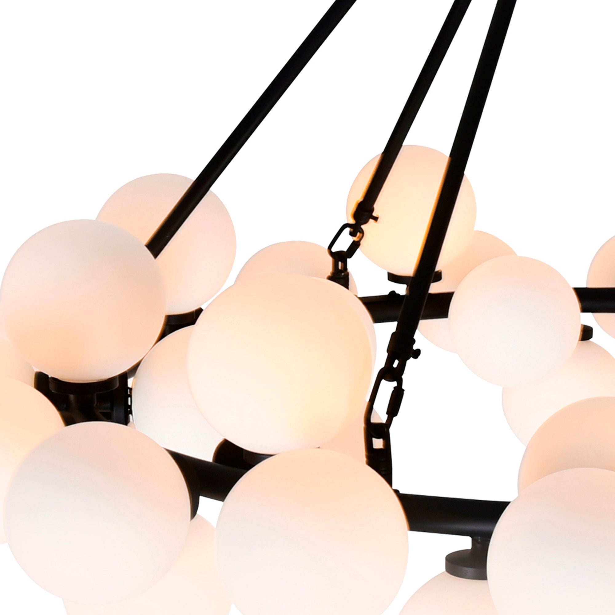 Arya 70 Light Black Chandelier - CWI Lighting