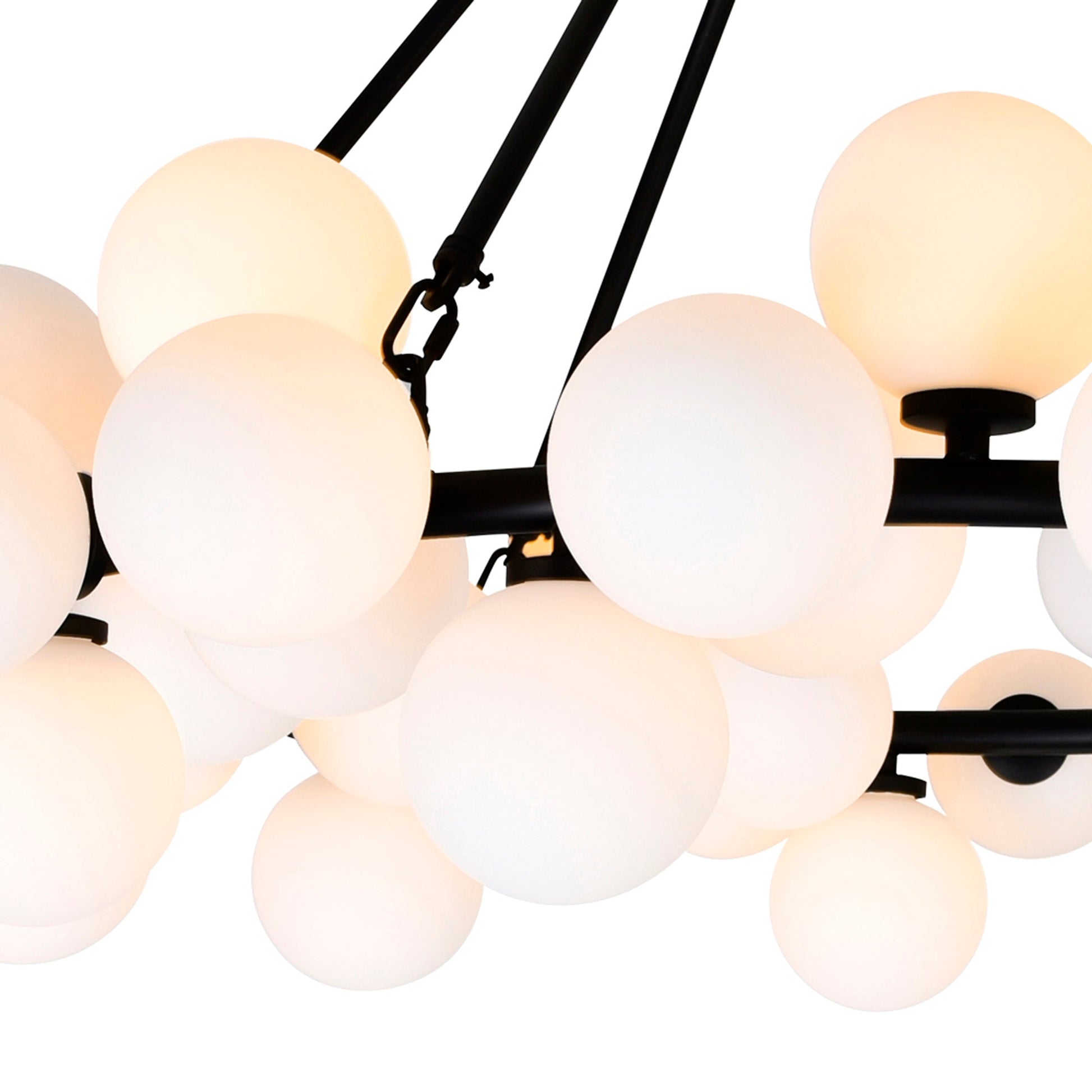 Arya 70 Light Black Chandelier - CWI Lighting
