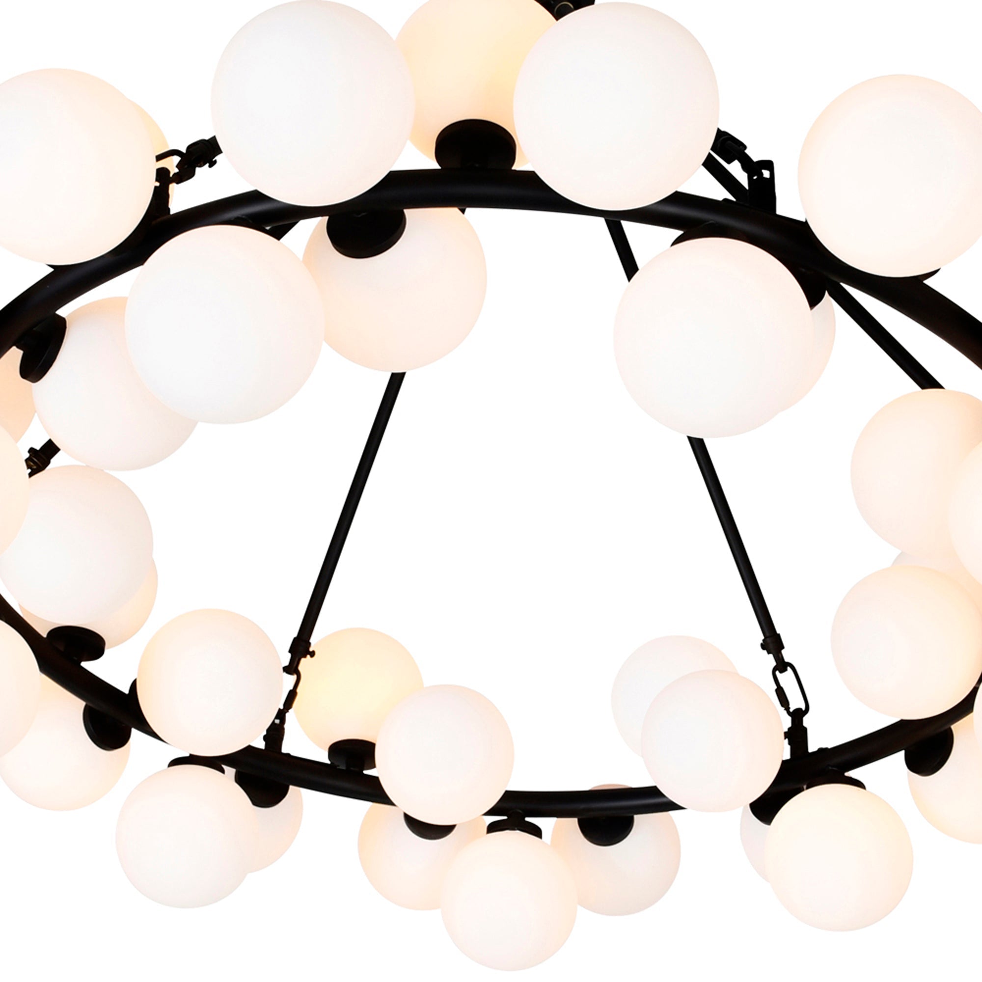 Arya 70 Light Black Chandelier - CWI Lighting