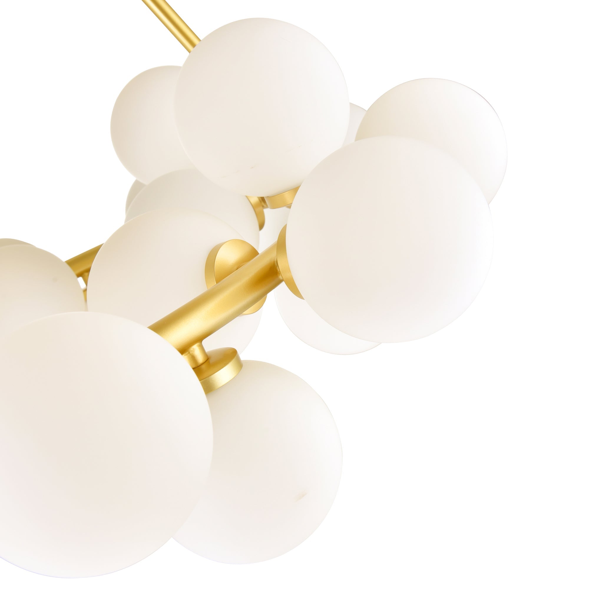 Arya 70 Light Satin Gold Chandelier - CWI Lighting