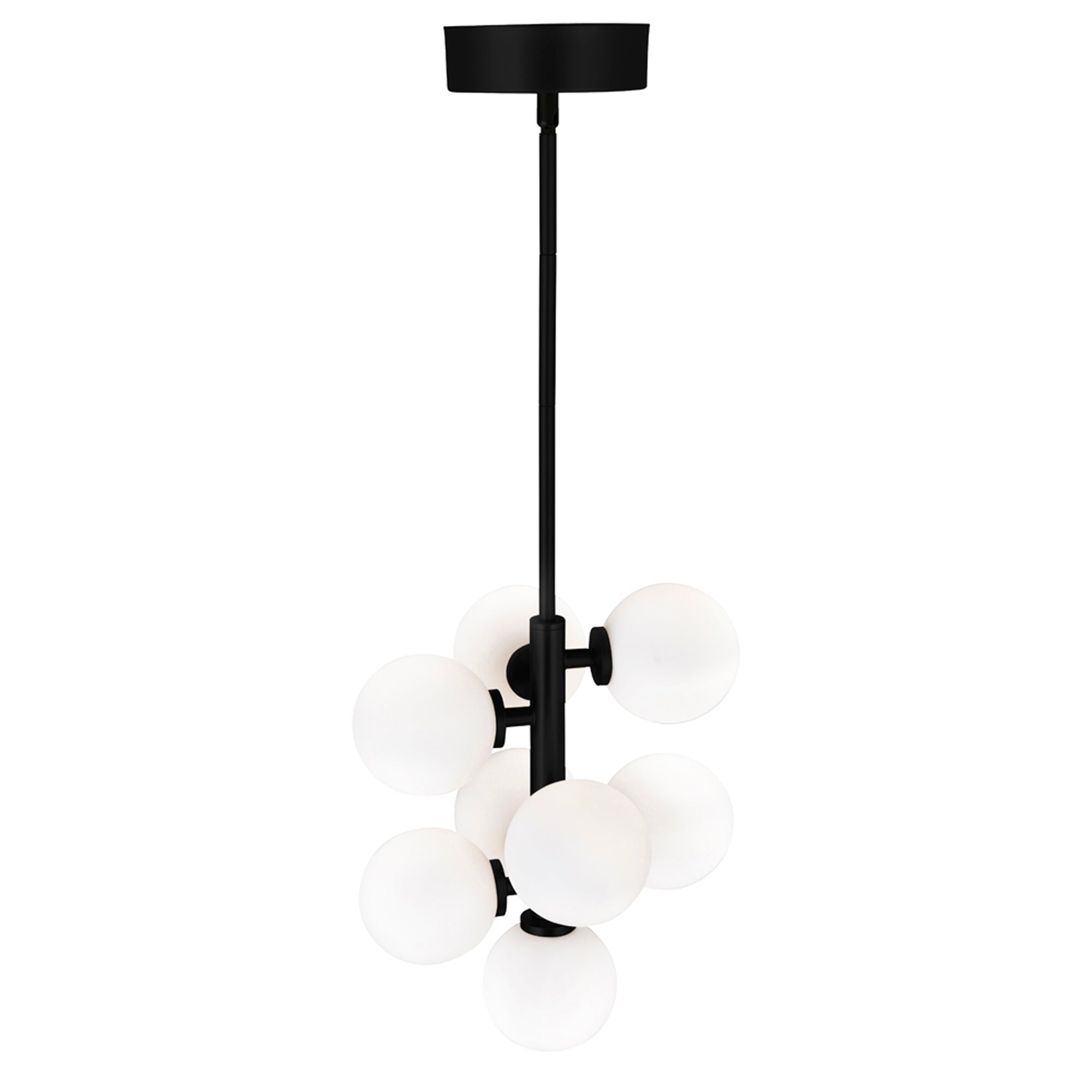 Arya 8 Light Black Pendant - CWI Lighting