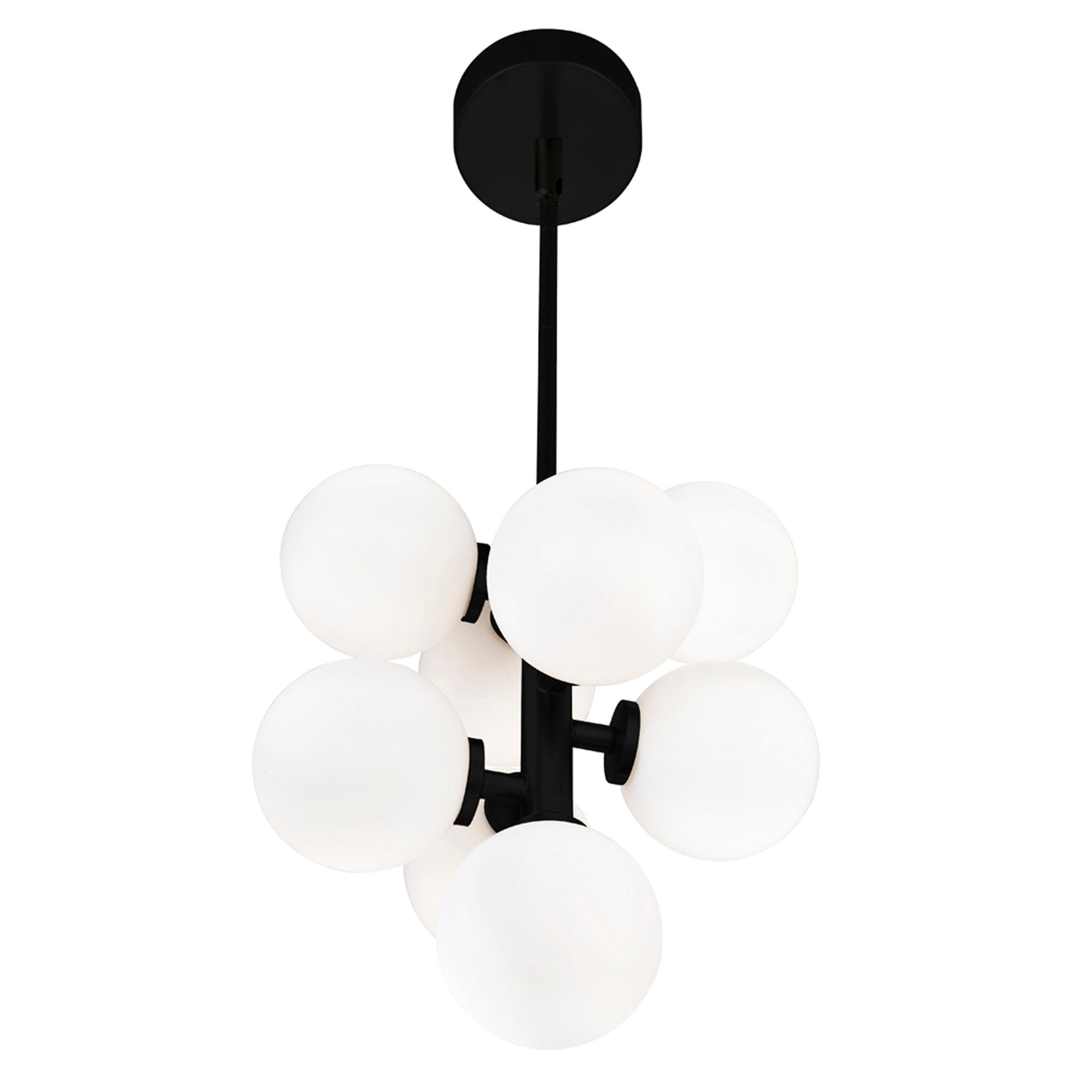 Arya 8 Light Black Pendant - CWI Lighting