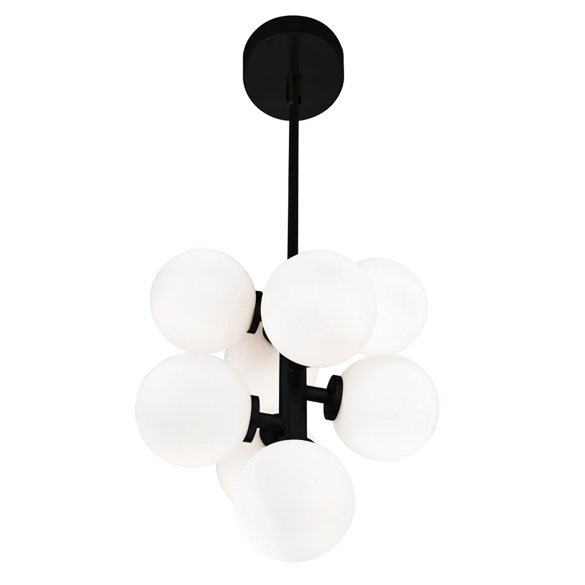 Arya 8 Light Black Pendant - CWI Lighting