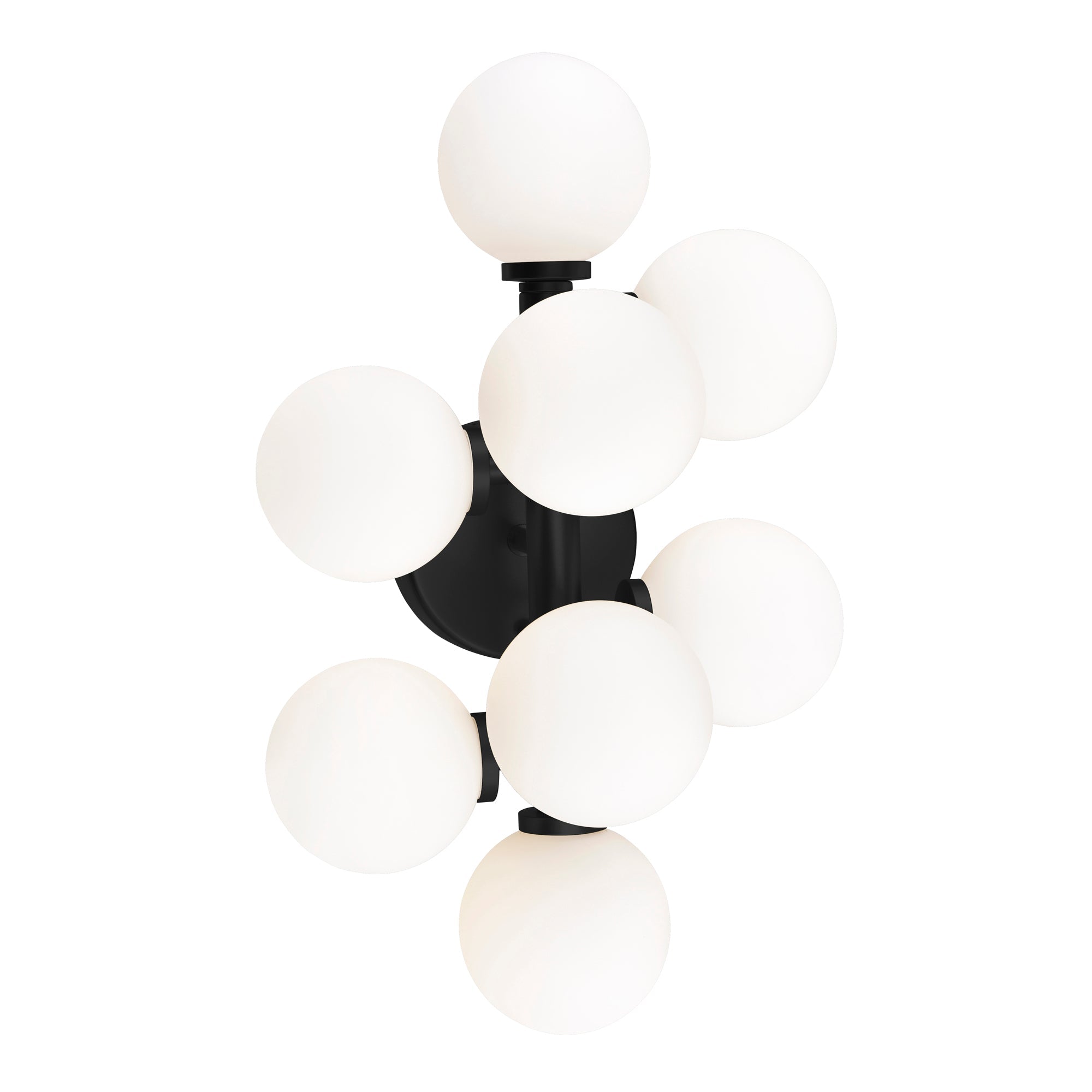 Arya 8 Light Black Vanity Light - CWI Lighting