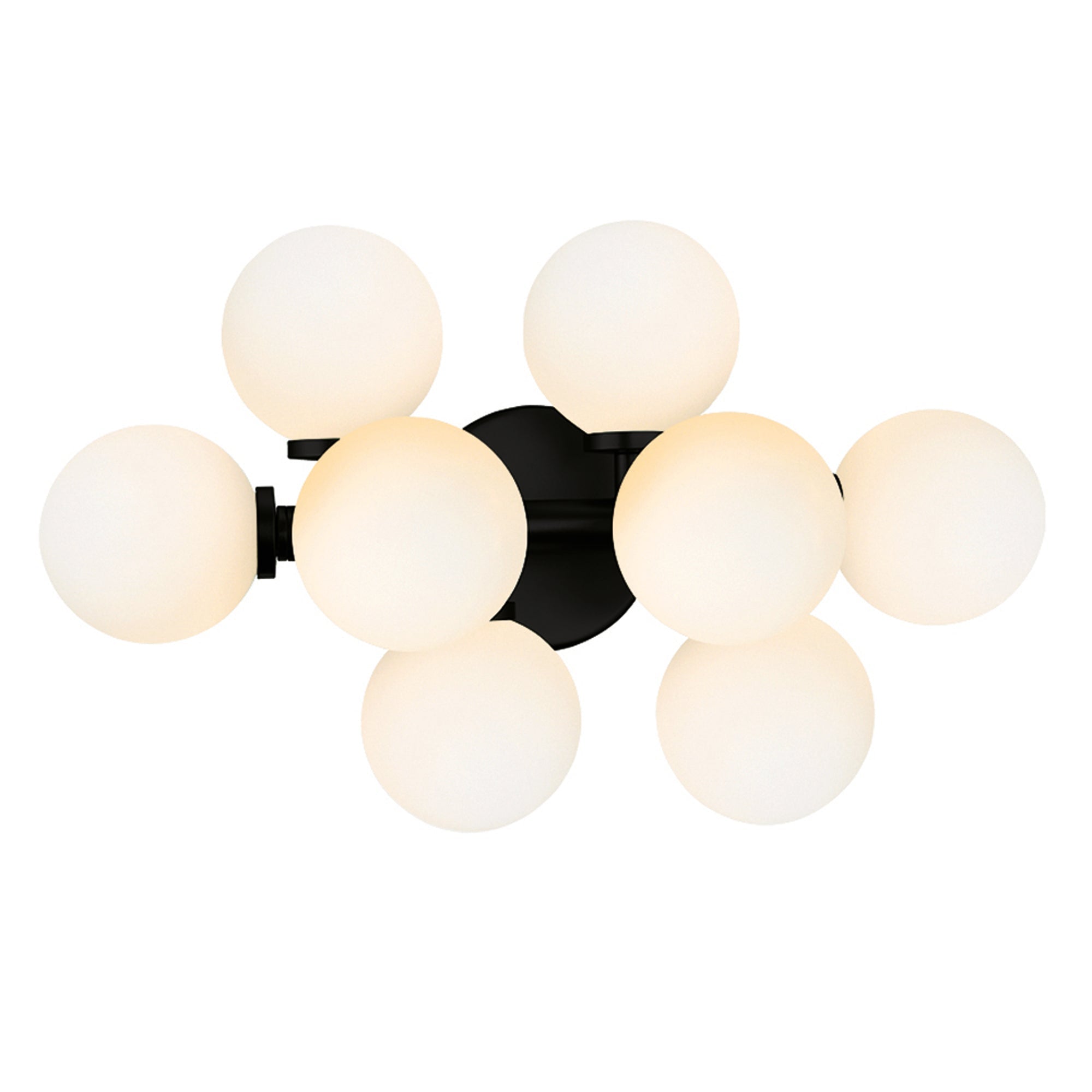 Arya 8 Light Black Vanity Light - CWI Lighting