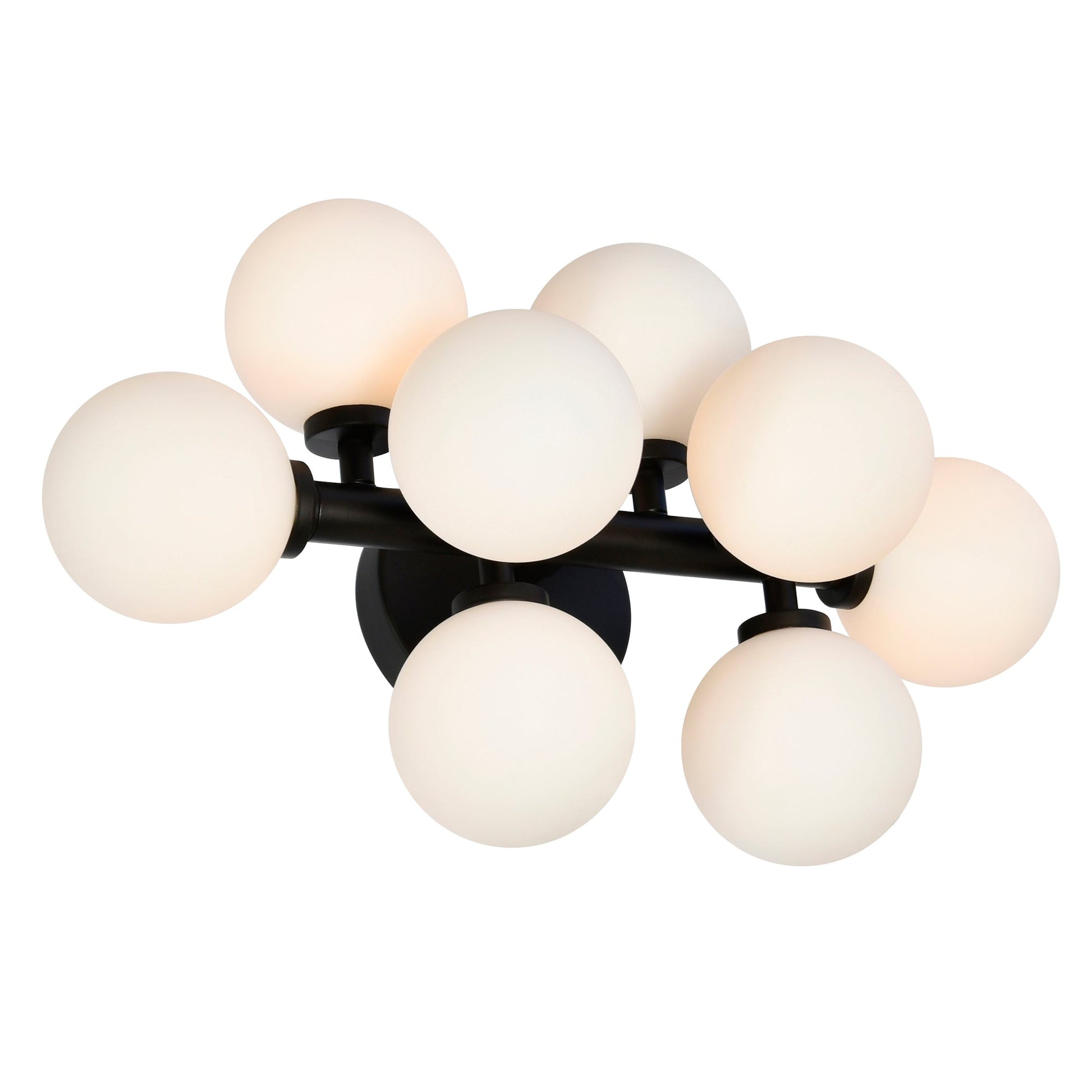 Arya 8 Light Black Vanity Light - CWI Lighting